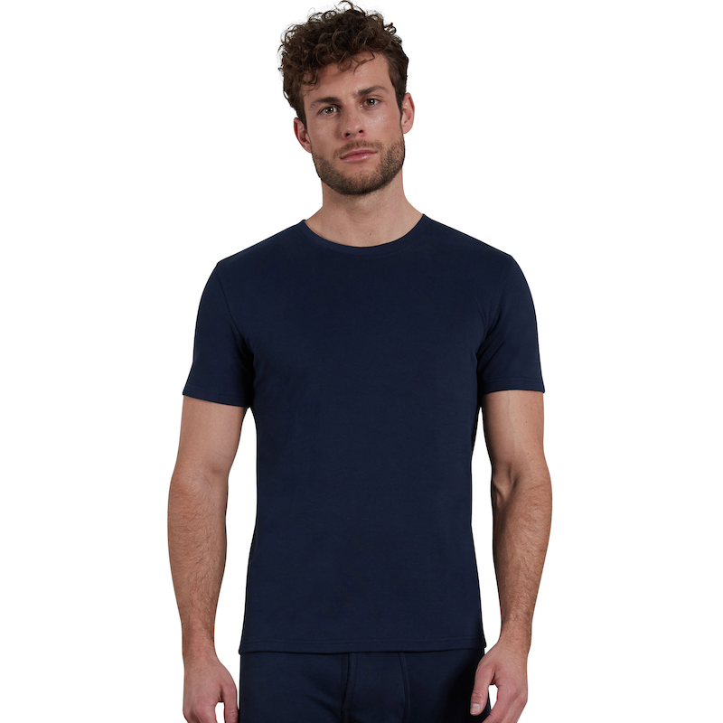 GÖTZBURG Thermounterhemd »Thermo« wärmend, Kurzarm, Rundhalsausschnitt, eng, elastisch, Baumwollmix blau-dunkel-uni 9 (XXXL) 9 (XXXL) Herren...