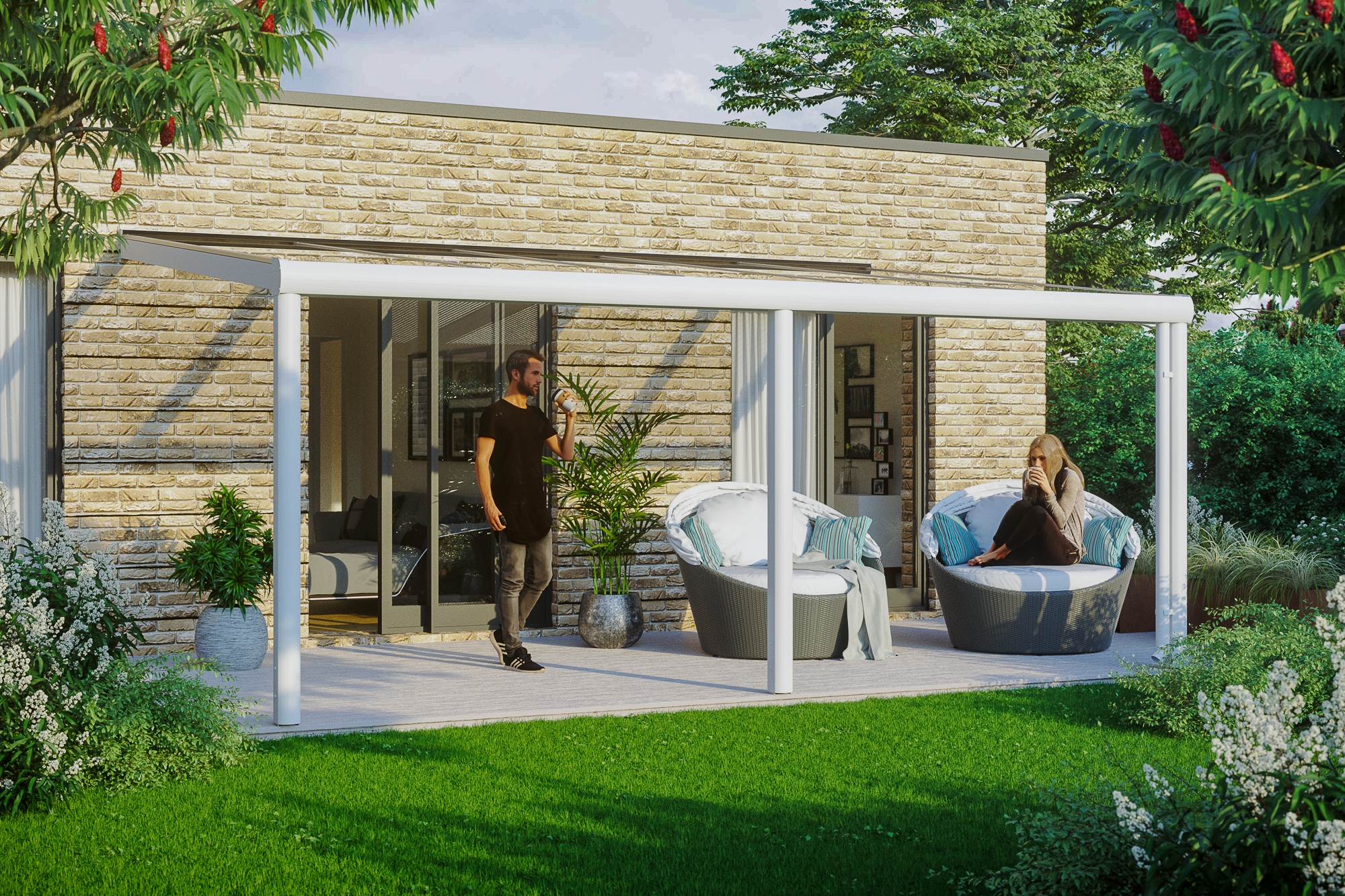 Skanholz Terrassendach »Garda« Aluminium