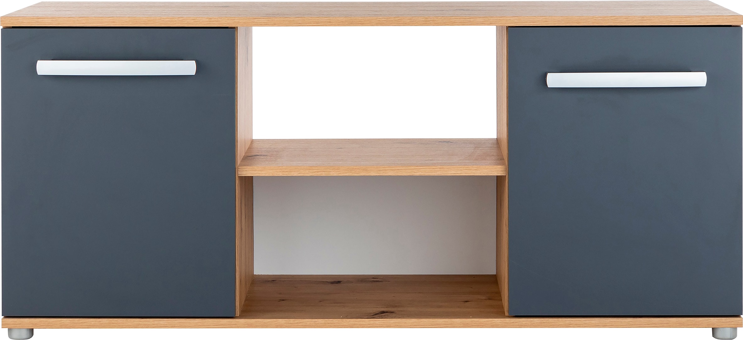 arthur berndt Jugendzimmer-Set »Alessio«, (Set, 5 tlg., Bett, Kleiderschrank, Schreibtisch, Standregal und TV-Lowboard.), mit Melamin-Oberfläche