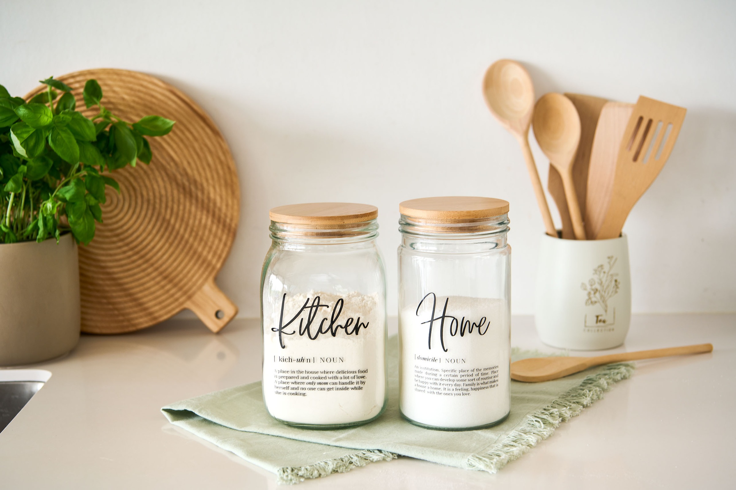 Zeller Present Vorratsglas »HOME & KITCHEN«, (Set, 2 tlg., HOME - 1000 ml, günstig online kaufen