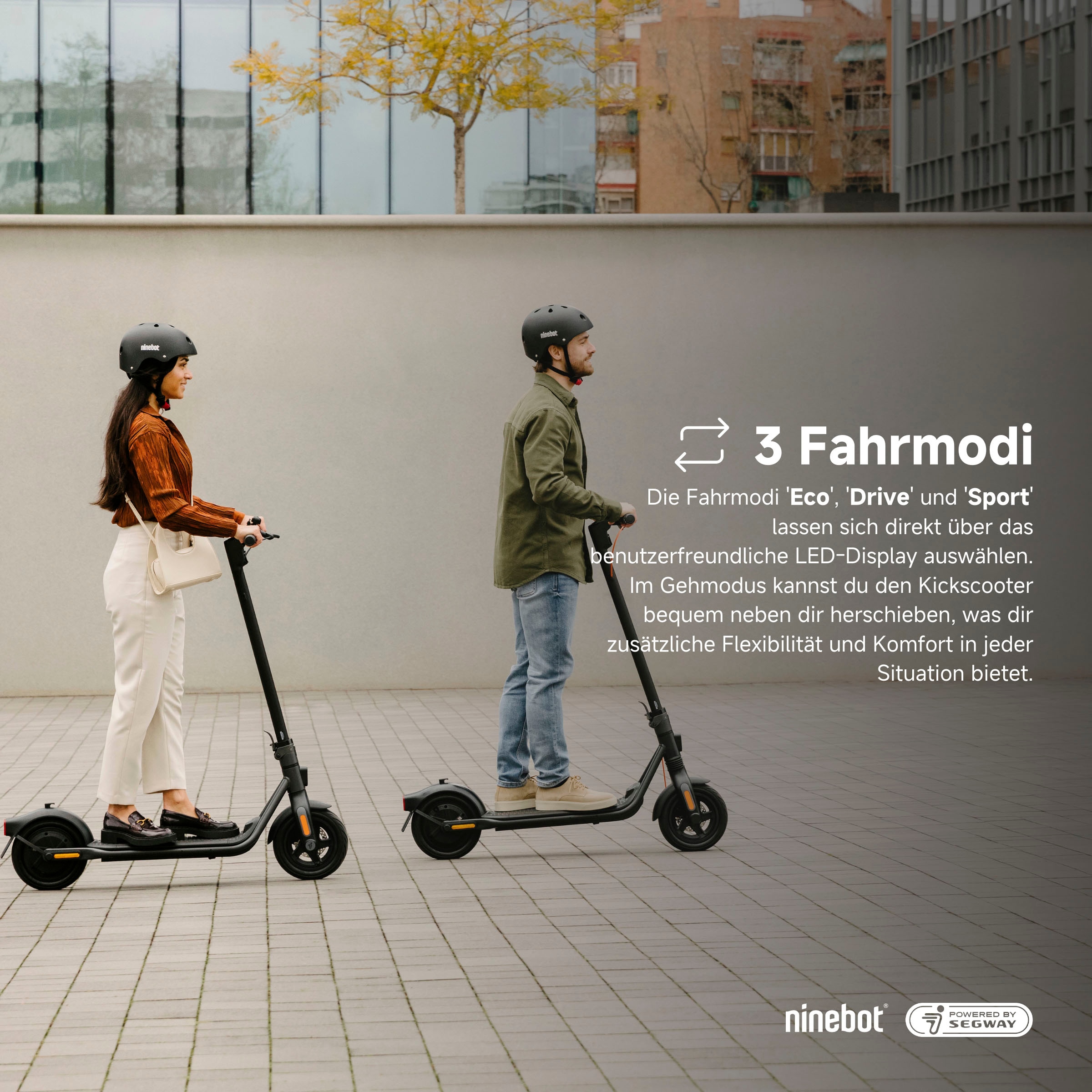 ninebot by Segway E-Scooter »KickScooter F2 PLUS D«, Electric Scooter, mit Straßenzulassung, bis zu 55 km Reichweite