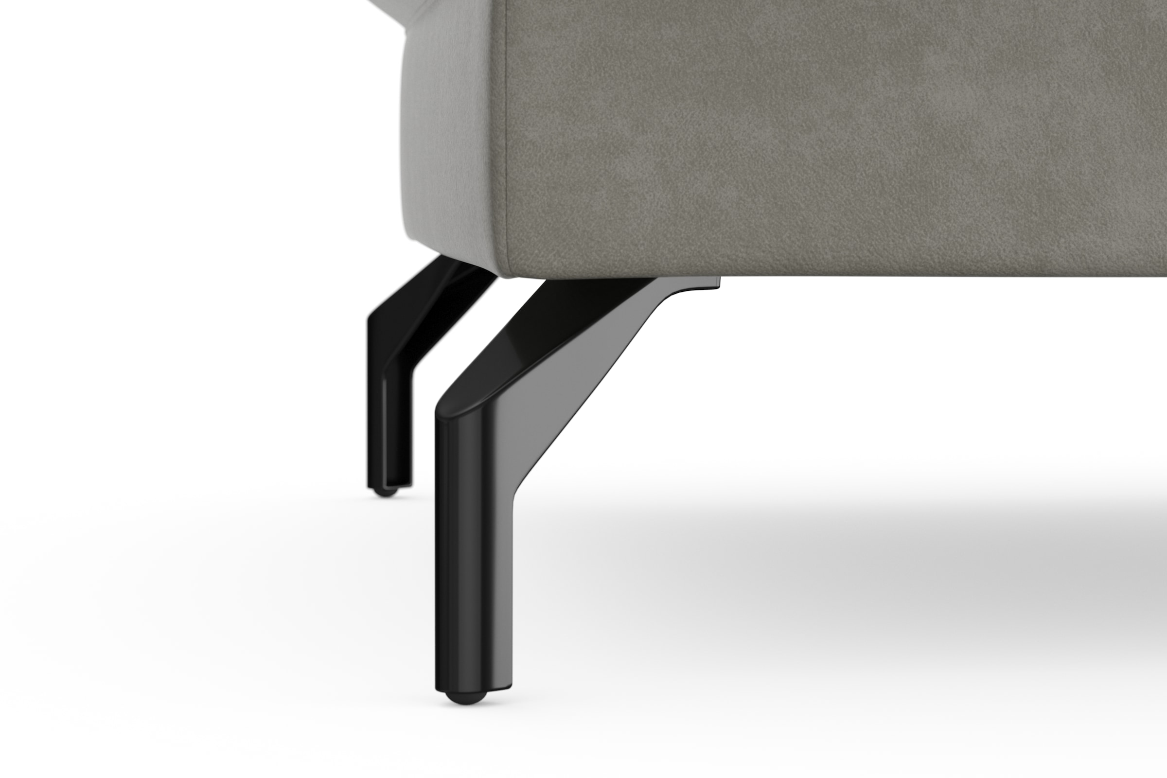 sit&more Hocker »Fashion«, inklusive Federkern, mit hochwertigen, schwarzen Metallfüßen
