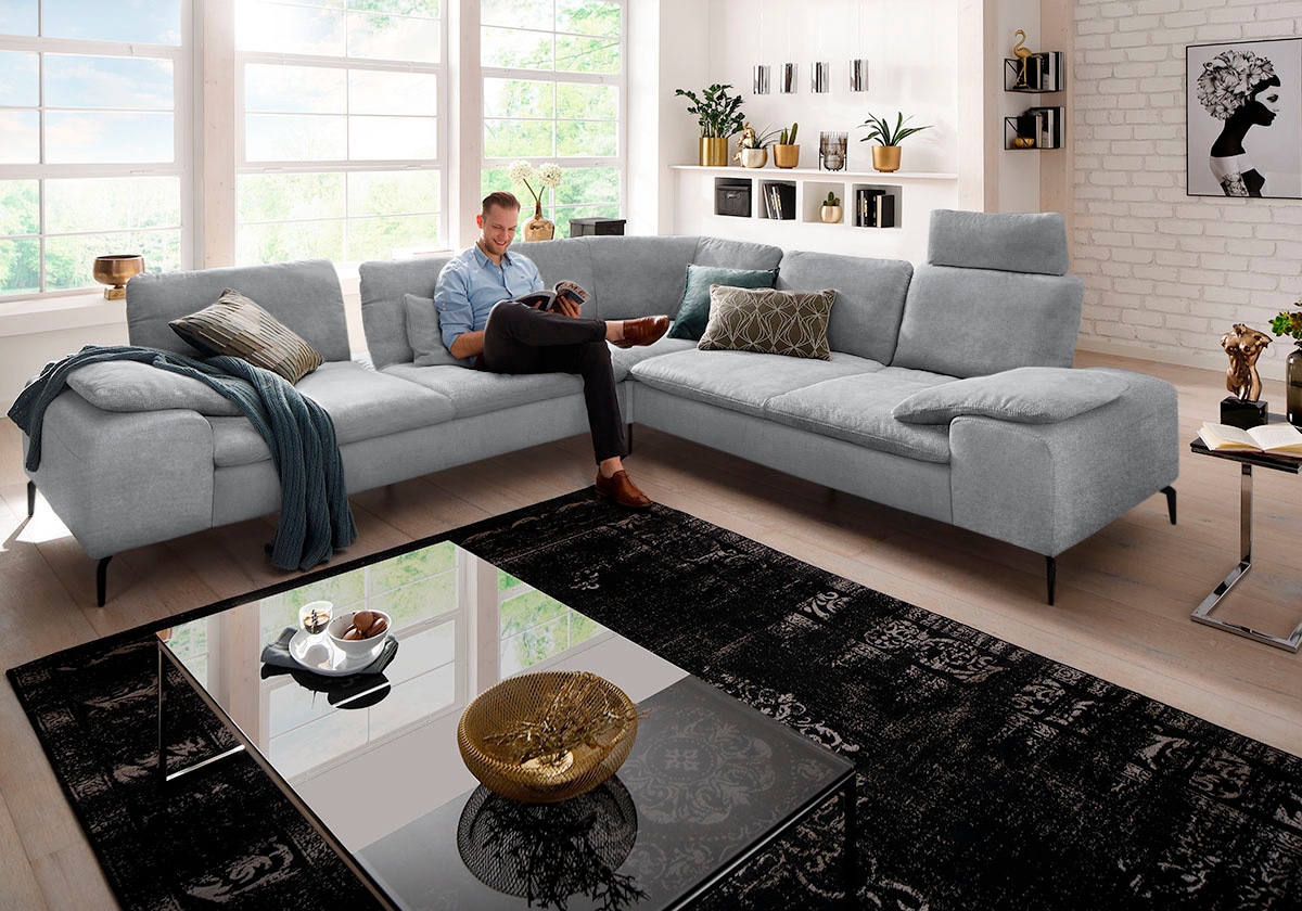 W.SCHILLIG Ecksofa »valentinoo, Designsofa, elegant und bequem, L-Form«, (Set), mit Sitztiefenverstellung, Breite 318 cm