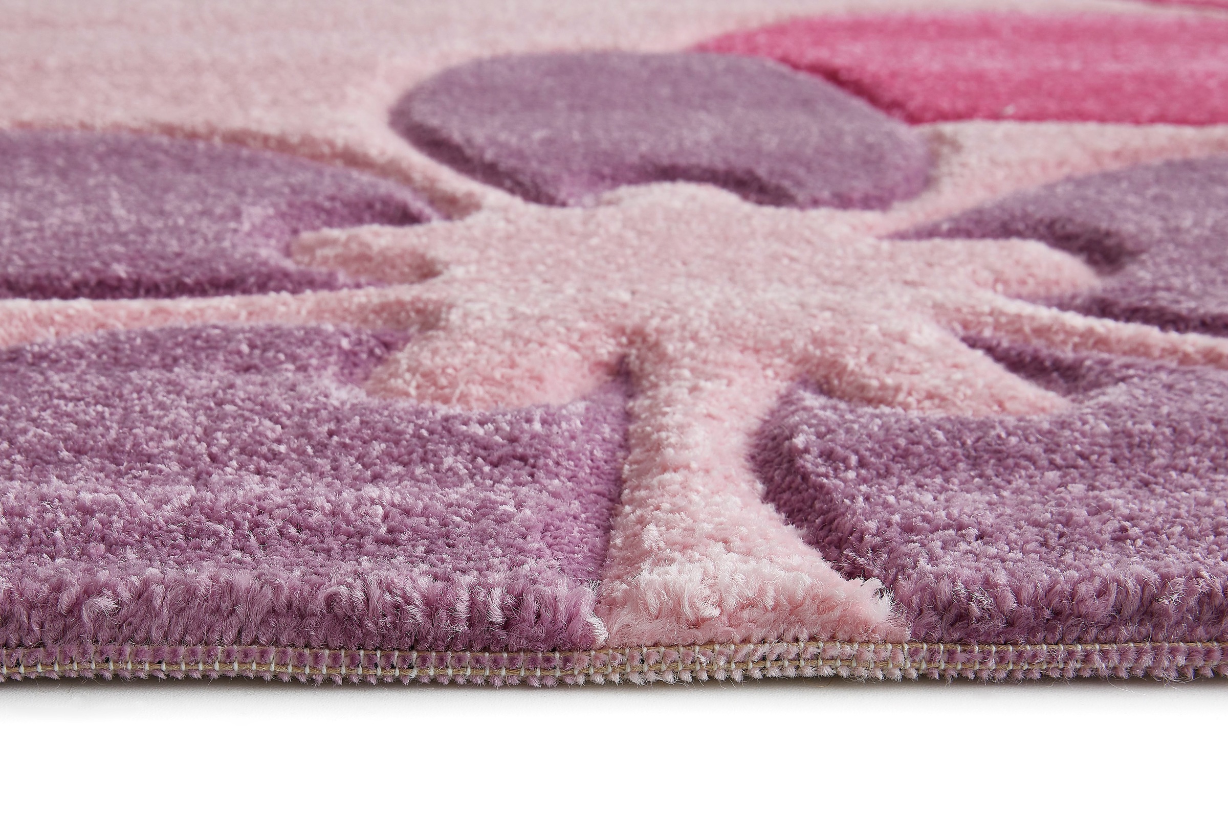 LUXOR living Kinderteppich »Flair«, rechteckig, 15 mm Höhe, Kurzflor, Blumen Design, Kinderzimmer