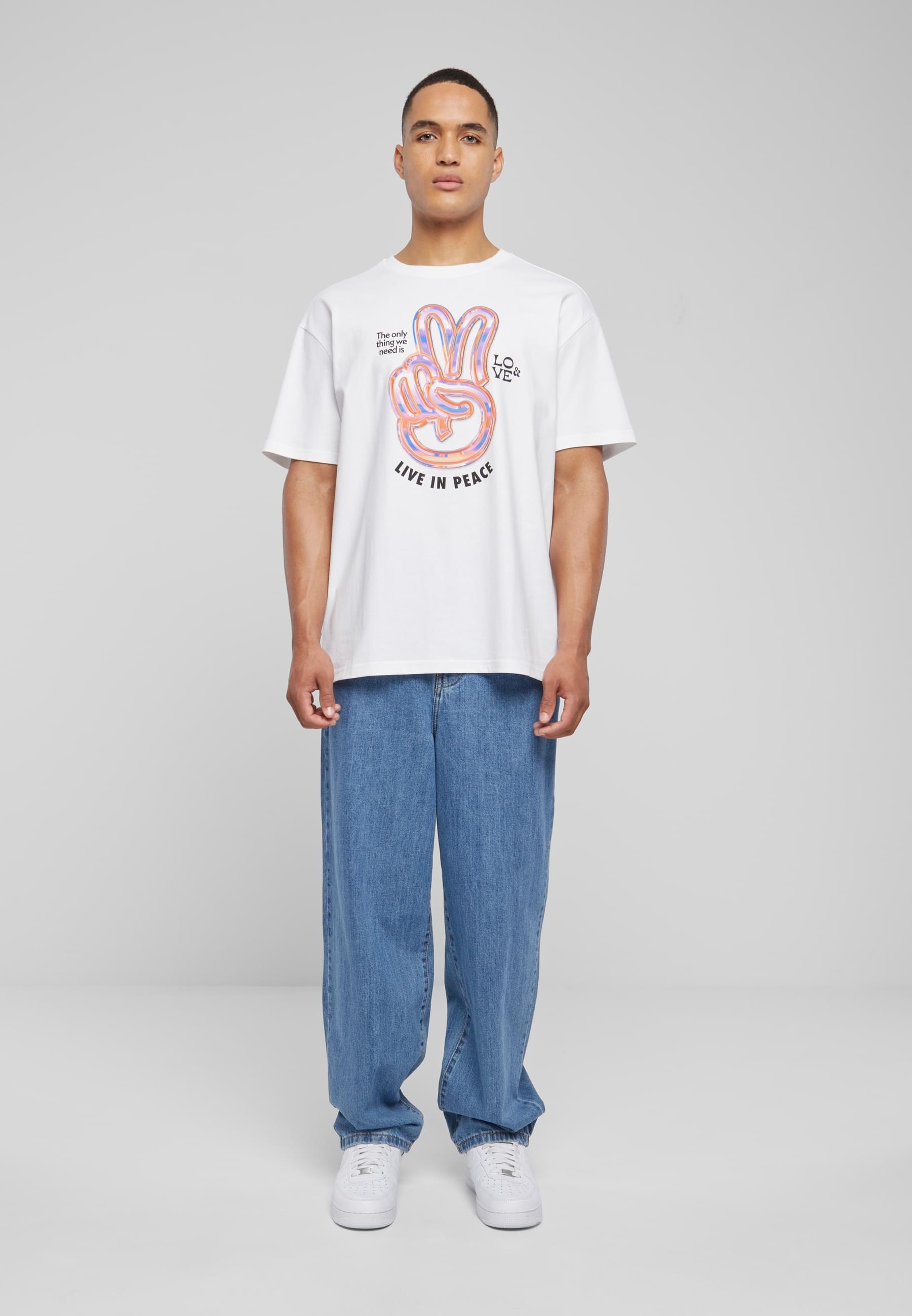 Upscale by Mister Tee Kurzarmshirt »Upscale by Mister Tee Unisex Live in Peace Oversize Tee« 1 Stk.