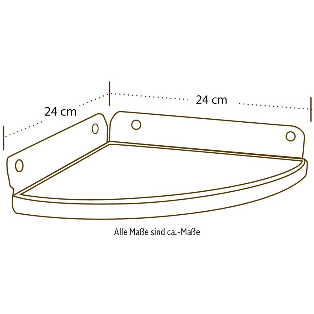 Lifetime Eckregal »LG00110«, 2 Stück, BxTxH: 24x24x5 cm