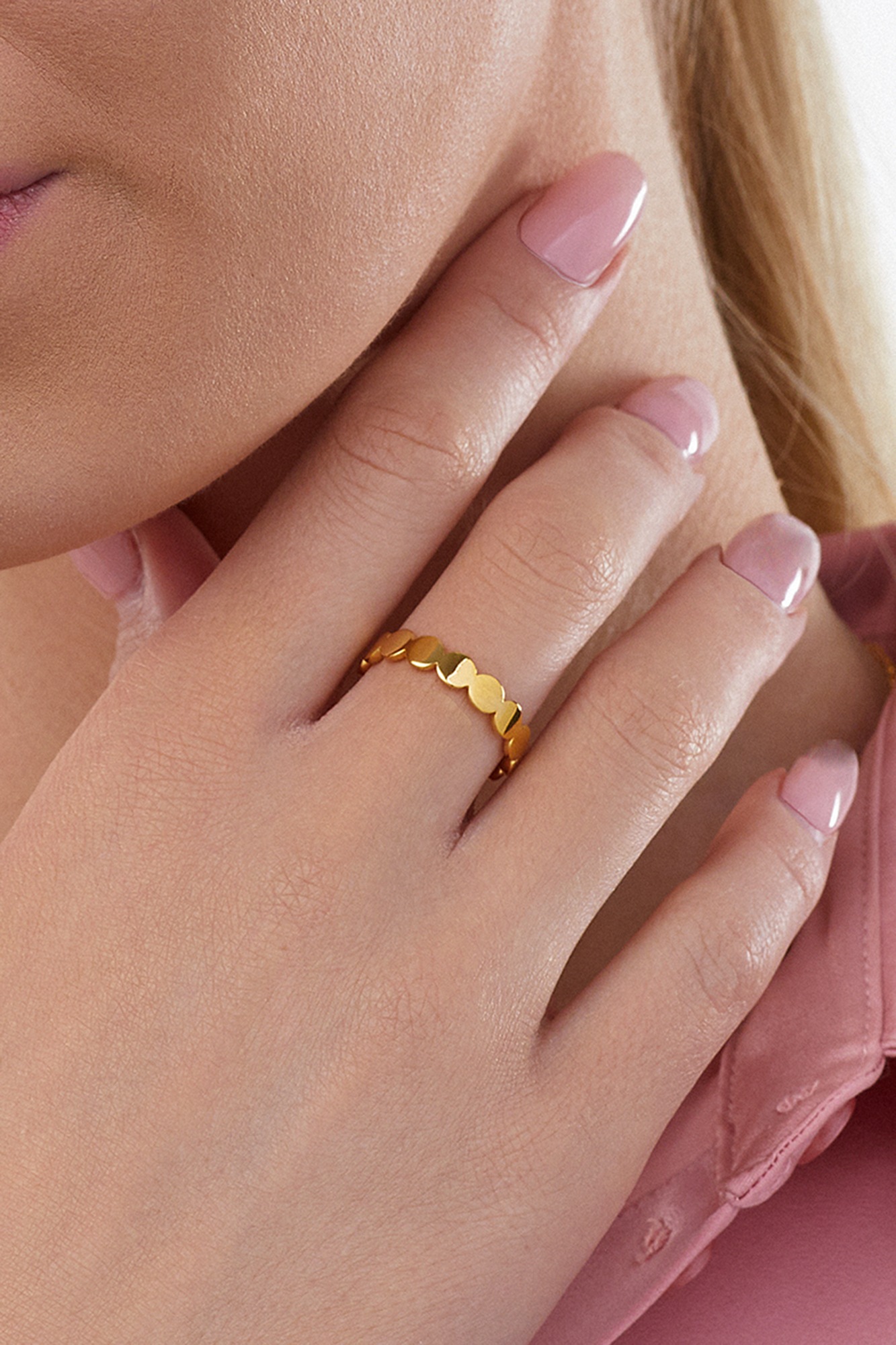 CAÏ Fingerring »925 Sterling Silber vergoldet Boho«