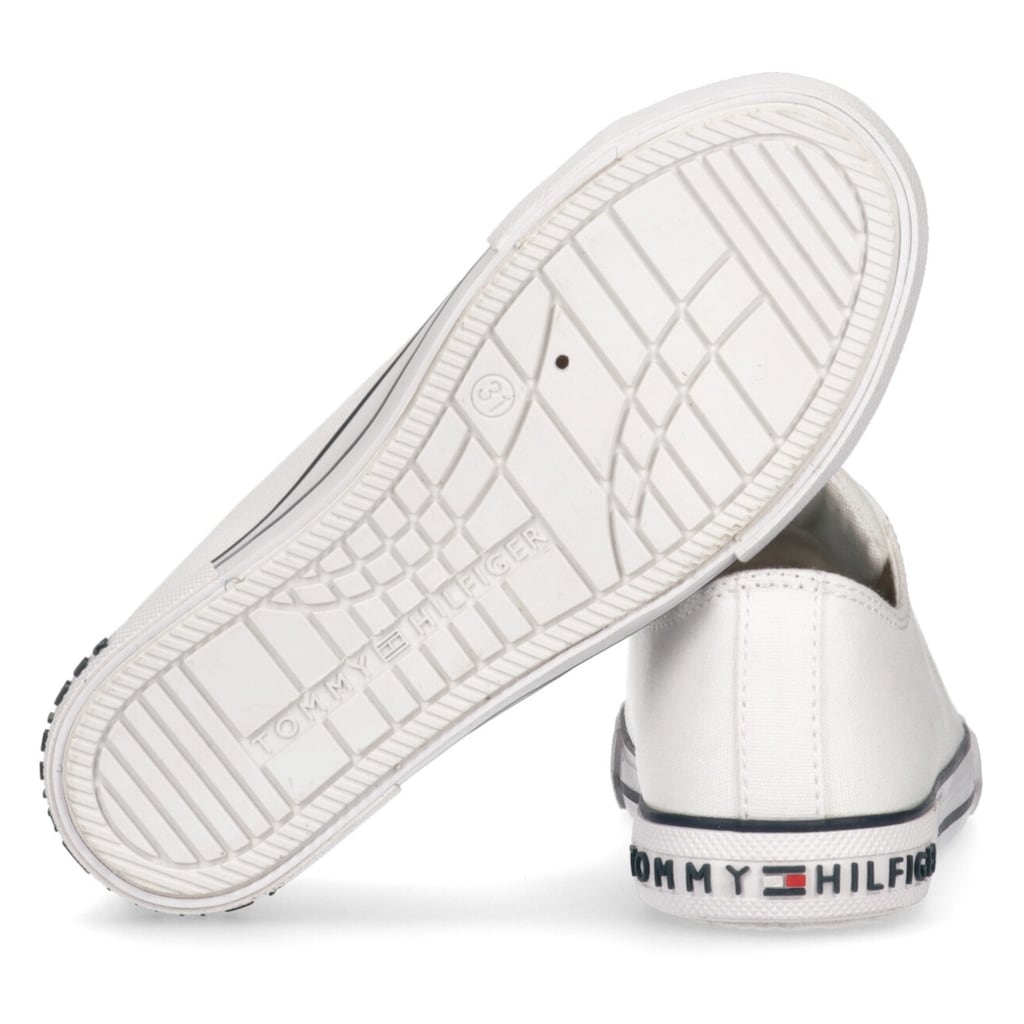 Tommy Hilfiger Sneaker »LOW CUT LACE-UP SNEAKER«, mit gestickter Logoflag