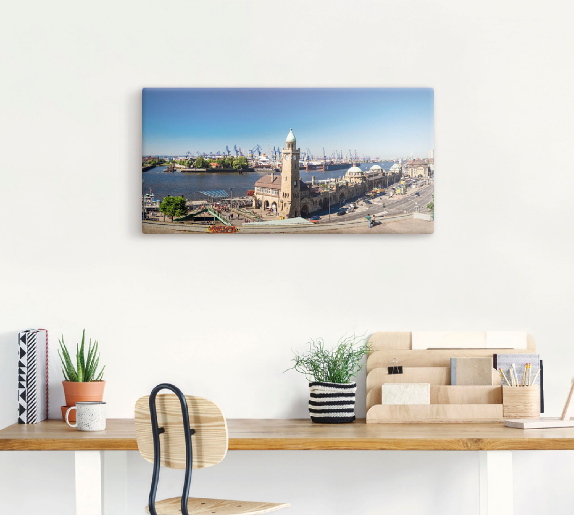 Artland Wandbild "Hamburg St. Pauli Landungsbrücken", Deutschland, (1 St.), günstig online kaufen