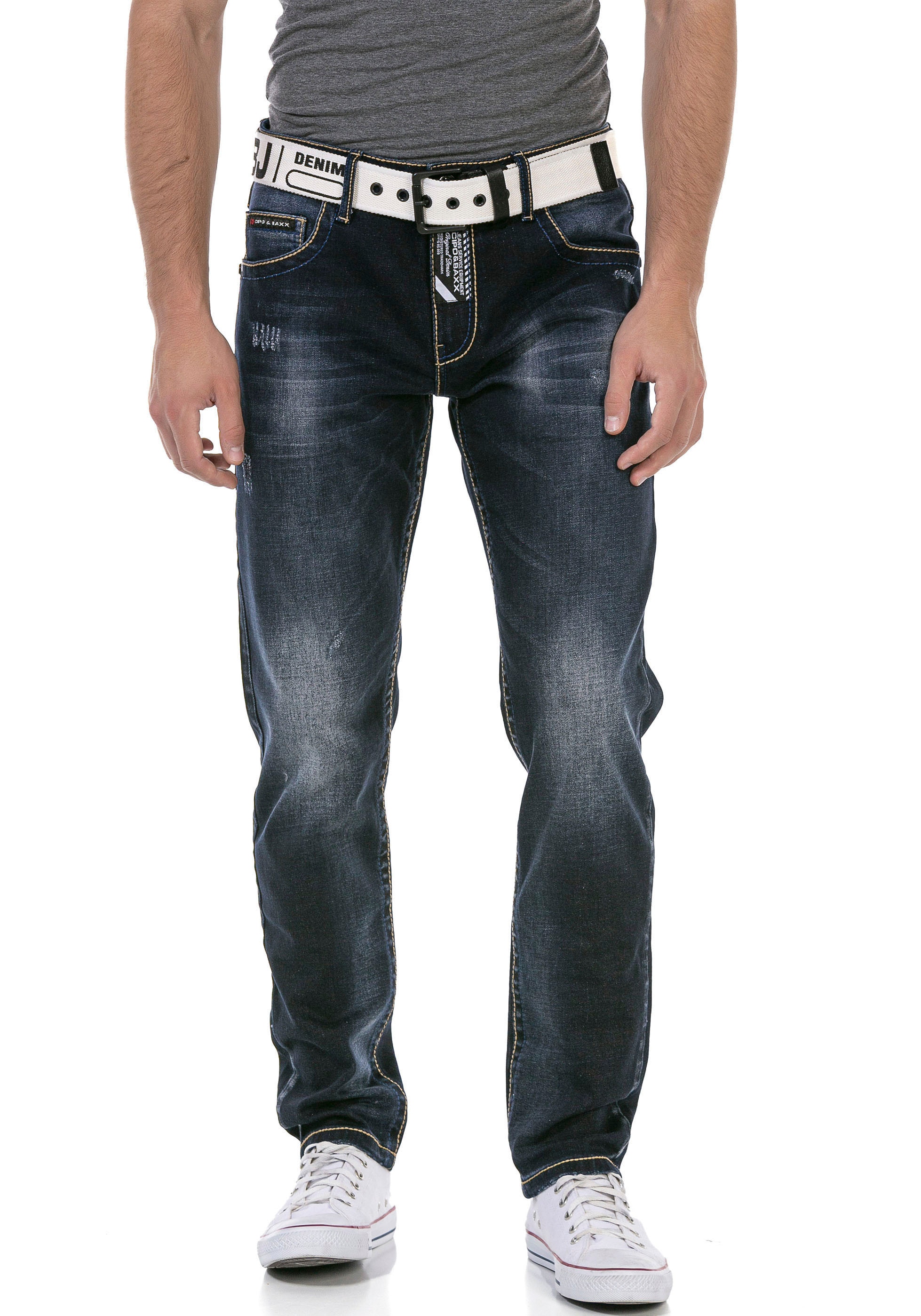 Cipo & Baxx Regular-fit-Jeans, mit markanter Waschung