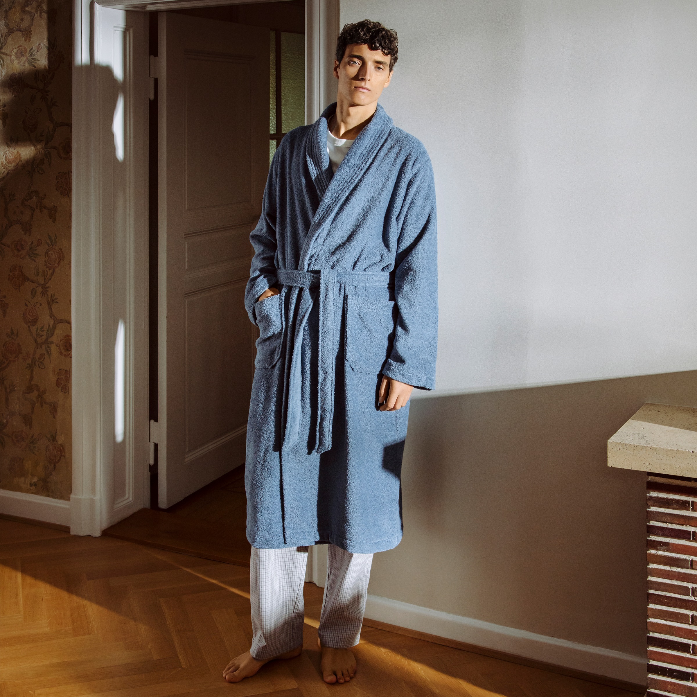 Möve Unisex-Bademantel »Basic« 1 Stk. mit Schalkragen