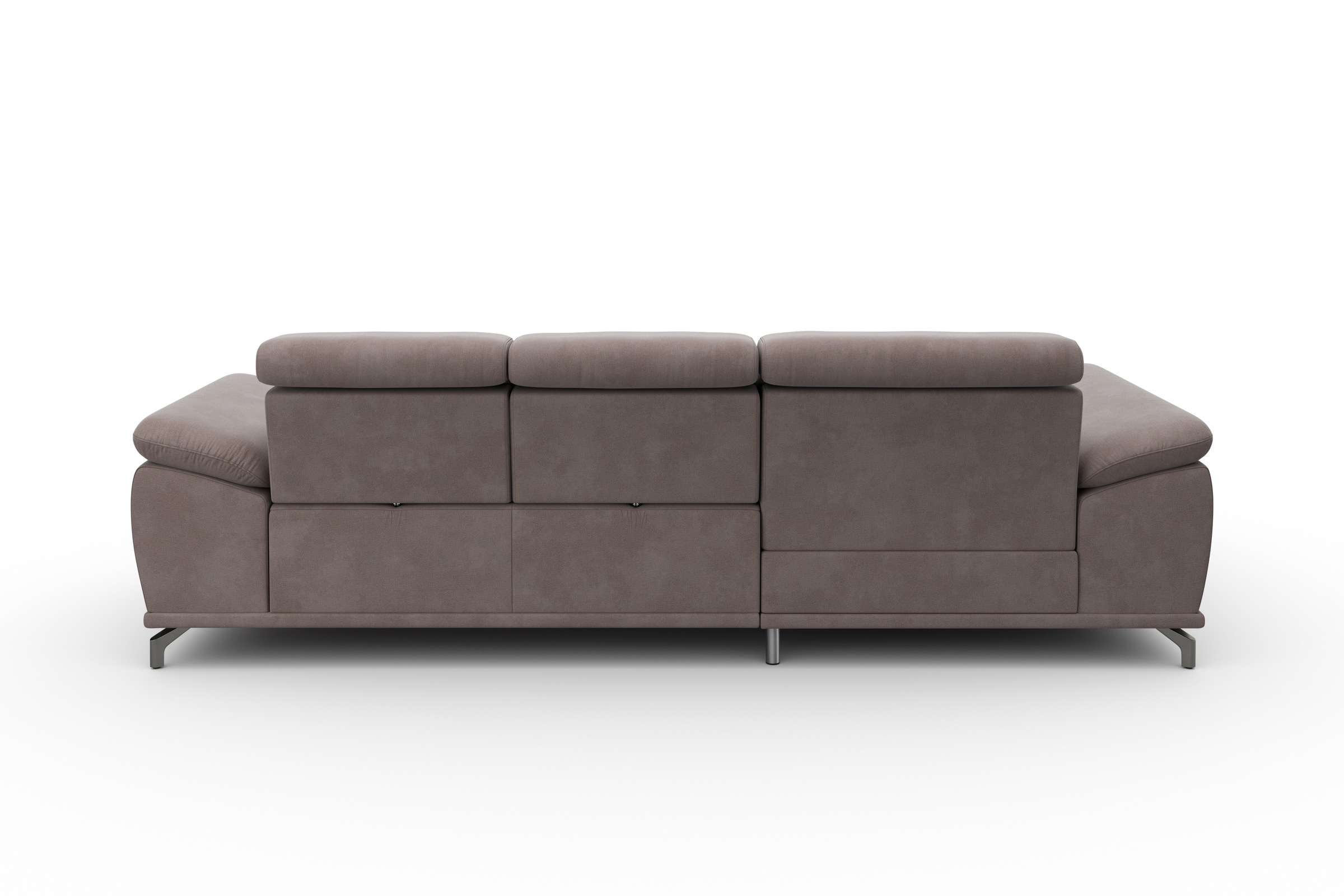 sit&more Ecksofa »Cabrio L-Form, mit Sitztiefenverstellung, Arm- und Kopfteilverstellung«, 2 Nierenkissen, Federkern, optional Bettfunktion und Stauraum