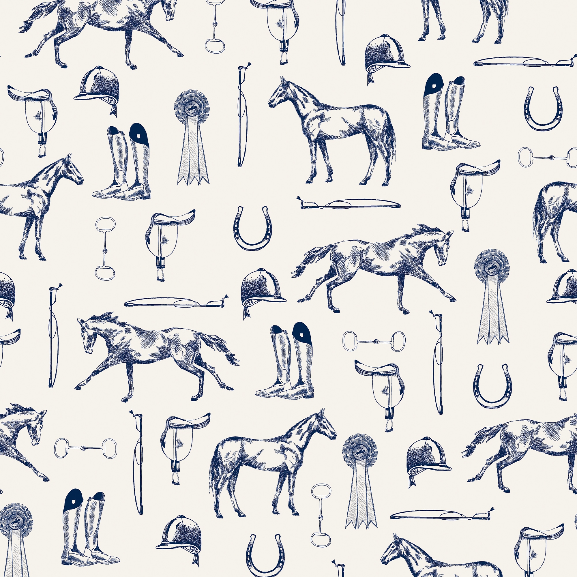 Joules Vliestapete »Pferd Skizziert« animal print glatt Design Tapeten