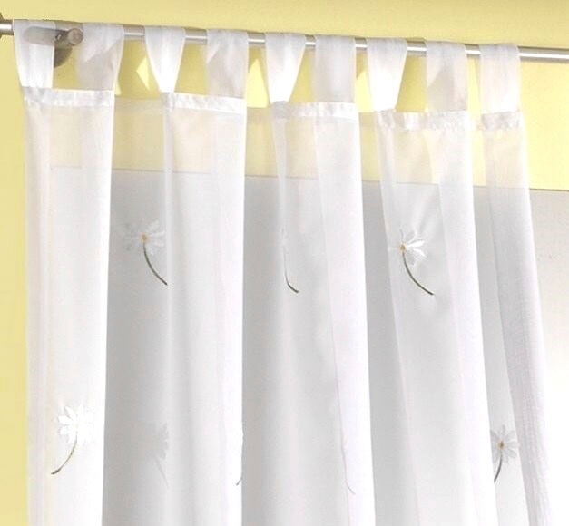 Weckbrodt Vorhang »Daisy«, (1 St.), Voile, halbtransparent, bestickt, Floral, geblümt, Gardine, Store