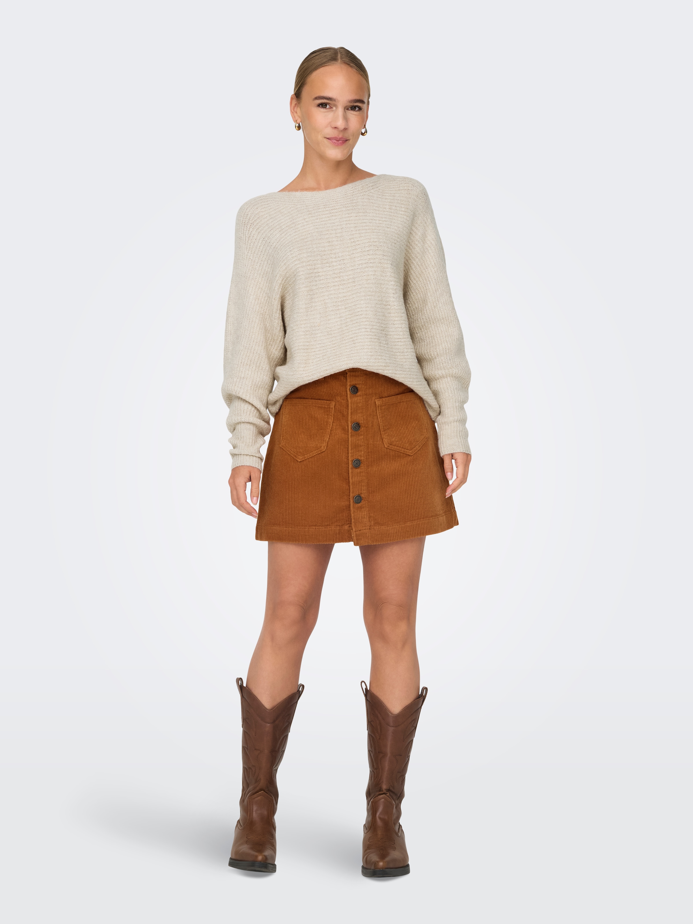 ONLY Strickpullover »ONLDANIELLA L/S PULLOVER KNT NOOS« Materialmix, regular fit