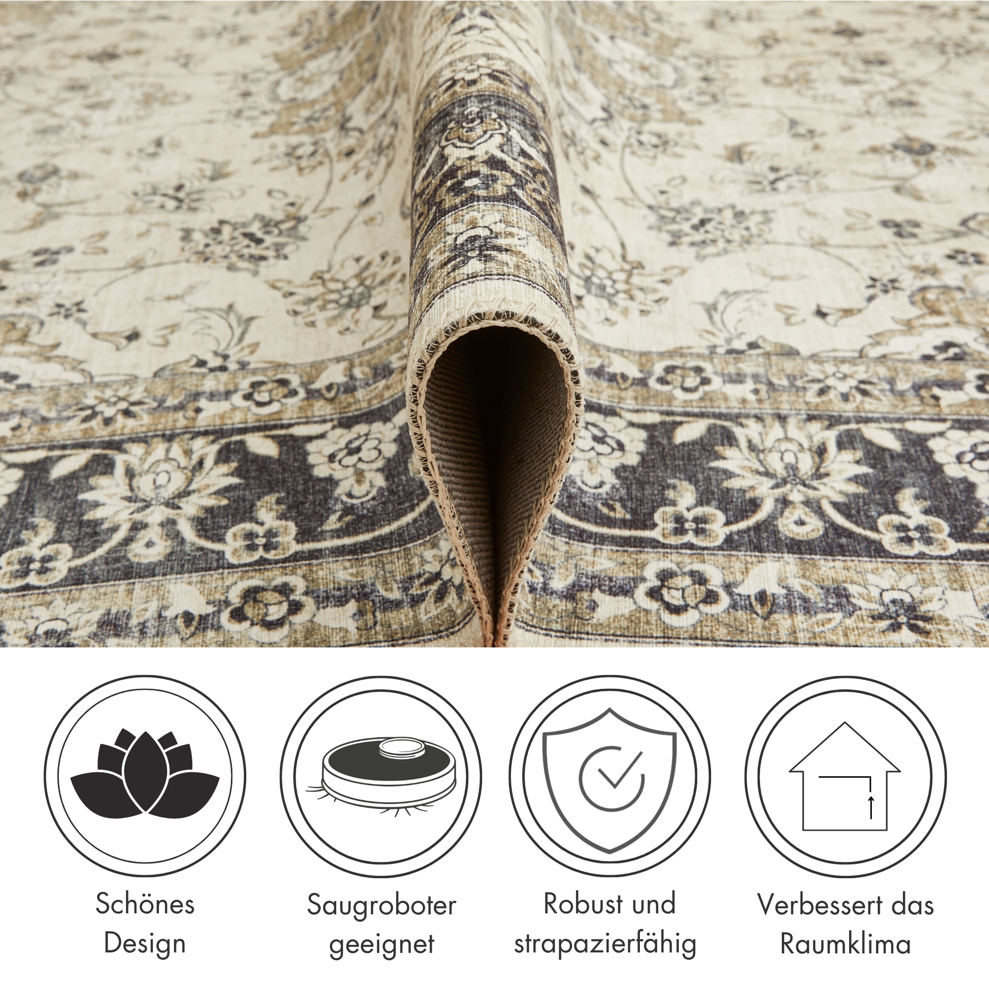 LUXOR living Teppich »Prima 3« rechteckig 7 mm Höhe Kurzflor, Orient-Optik, Vintage Design, auch als Läufer erhältlich