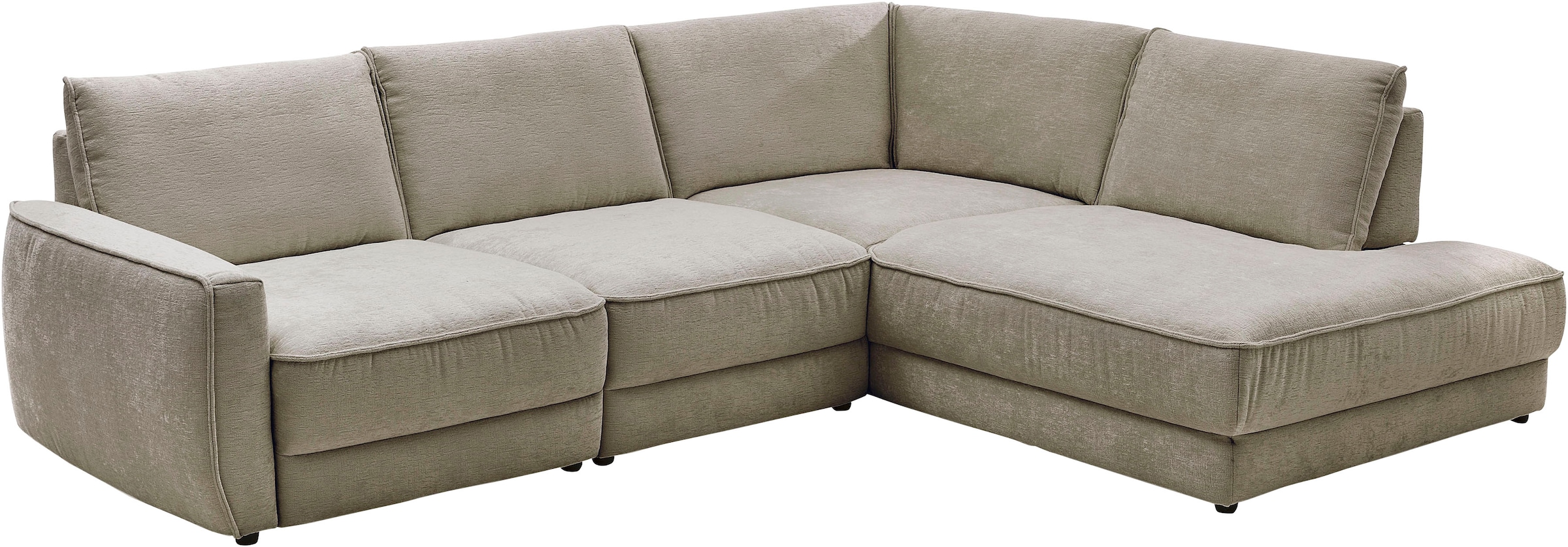Die PlanBar Ecksofa »ZE-EM24139 L-Form, 310 cm breit, softige Couch Polsterecke« Kaltschaum Polstersofa mit 1x Sitztiefenverstellung