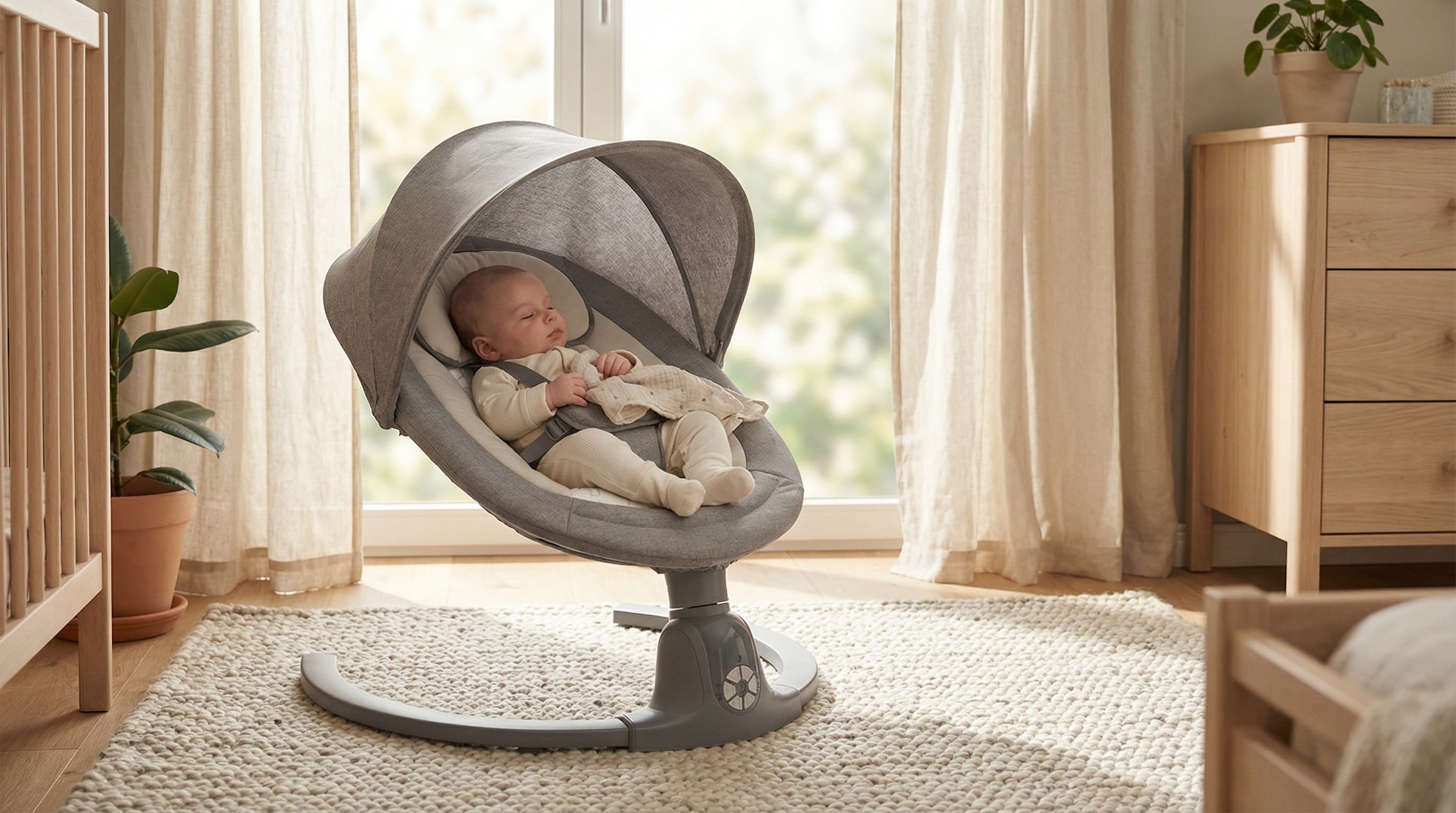 Fillikid Babywippe »Stella« bis 9 kg elektrisch; intelligente KI-Bewegungserkennung