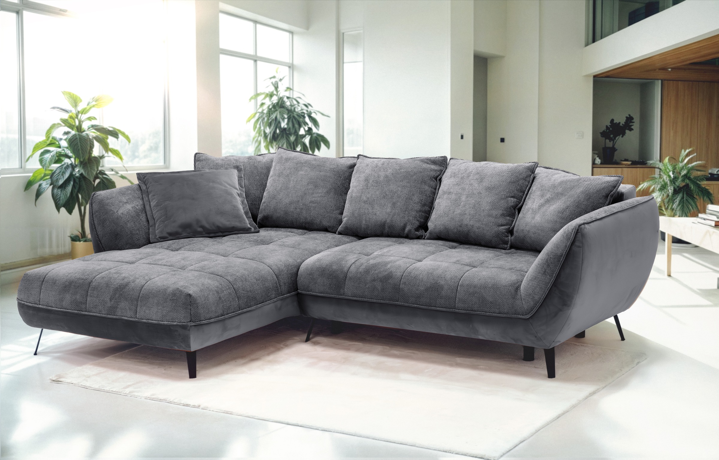 exxpo - sofa fashion Ecksofa »Midway mit einfacher Easy-Lift-Bettfunktion, günstig online kaufen