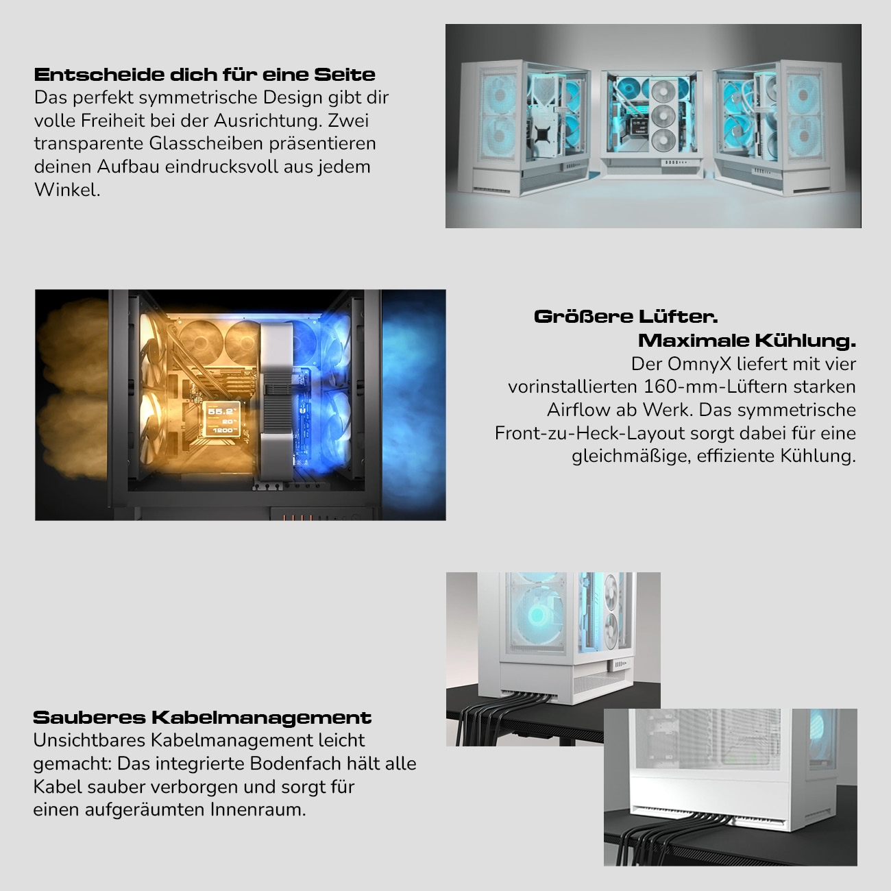 Cougar Gaming-PC »OmnyX WT 8059 AMD Ryzen 7 9700X 32GB DDR5 2TB SSD RTX 5080« Windows 11, DDR5 RAM, Wasserkühlung