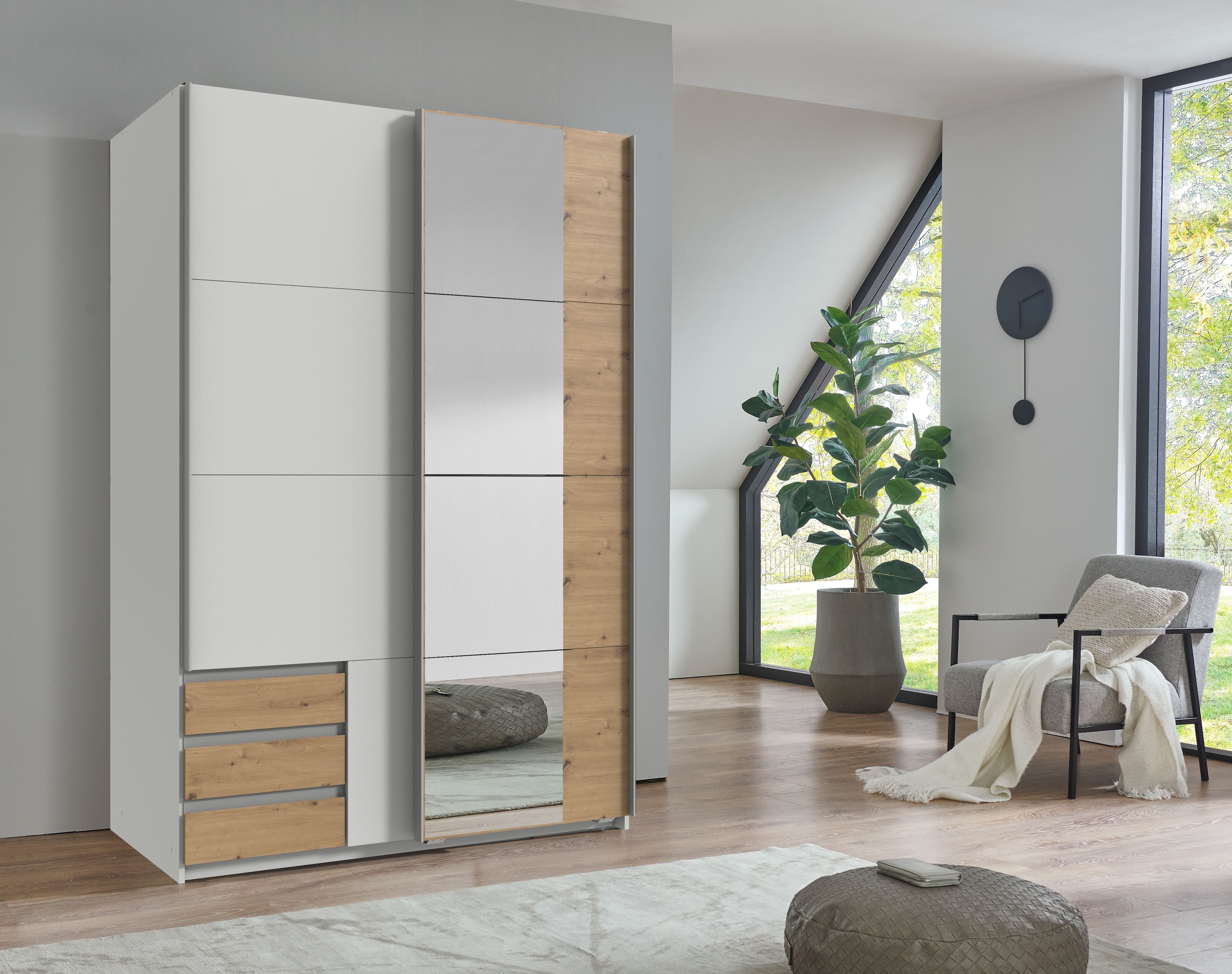 Wimex Schwebetürenschrank »Emden moderner Kleiderschrank mit Spiegel und Sc günstig online kaufen