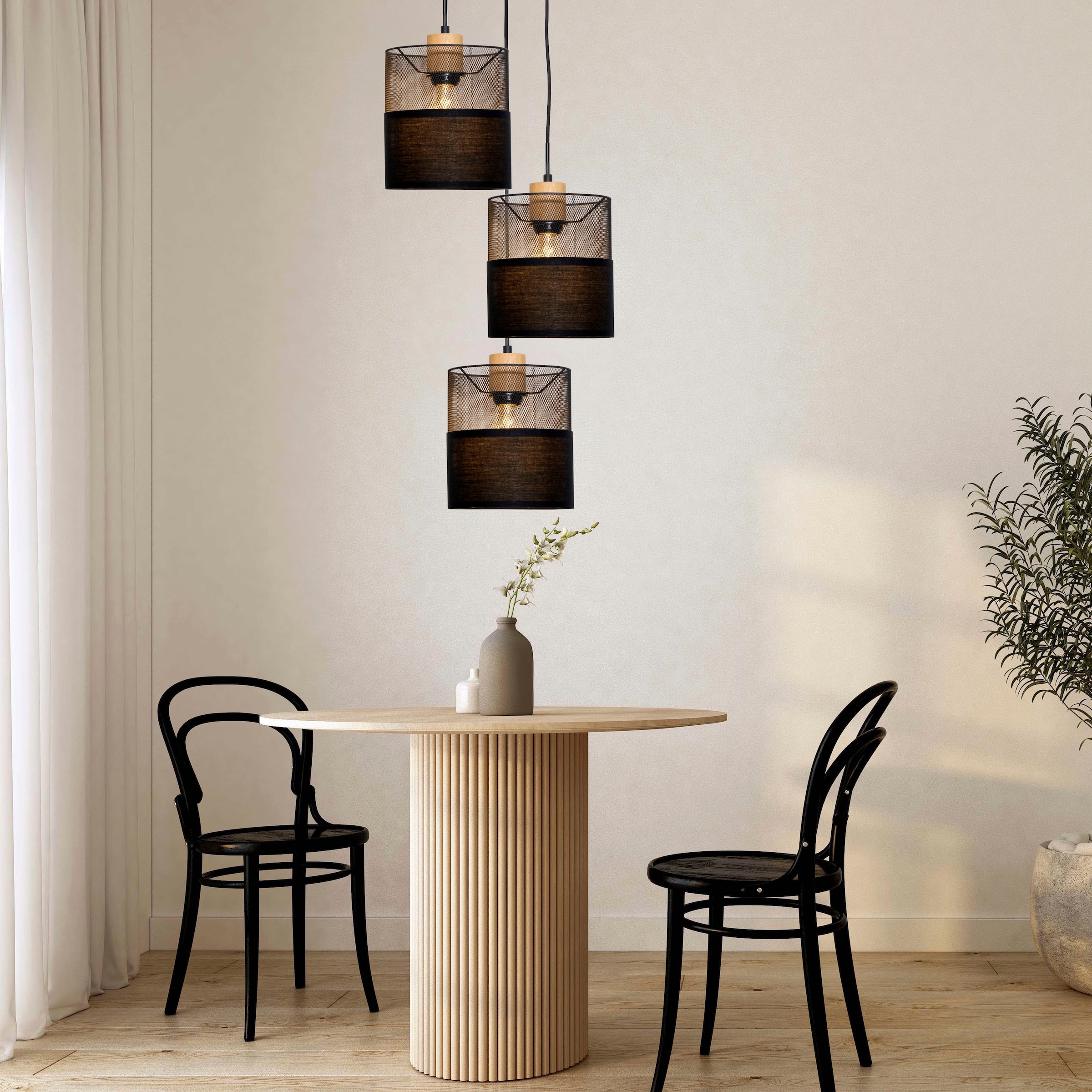 Places of Style LED Pendelleuchte »Acate«, 3 flammig, Leuchtmittel E27   LE günstig online kaufen