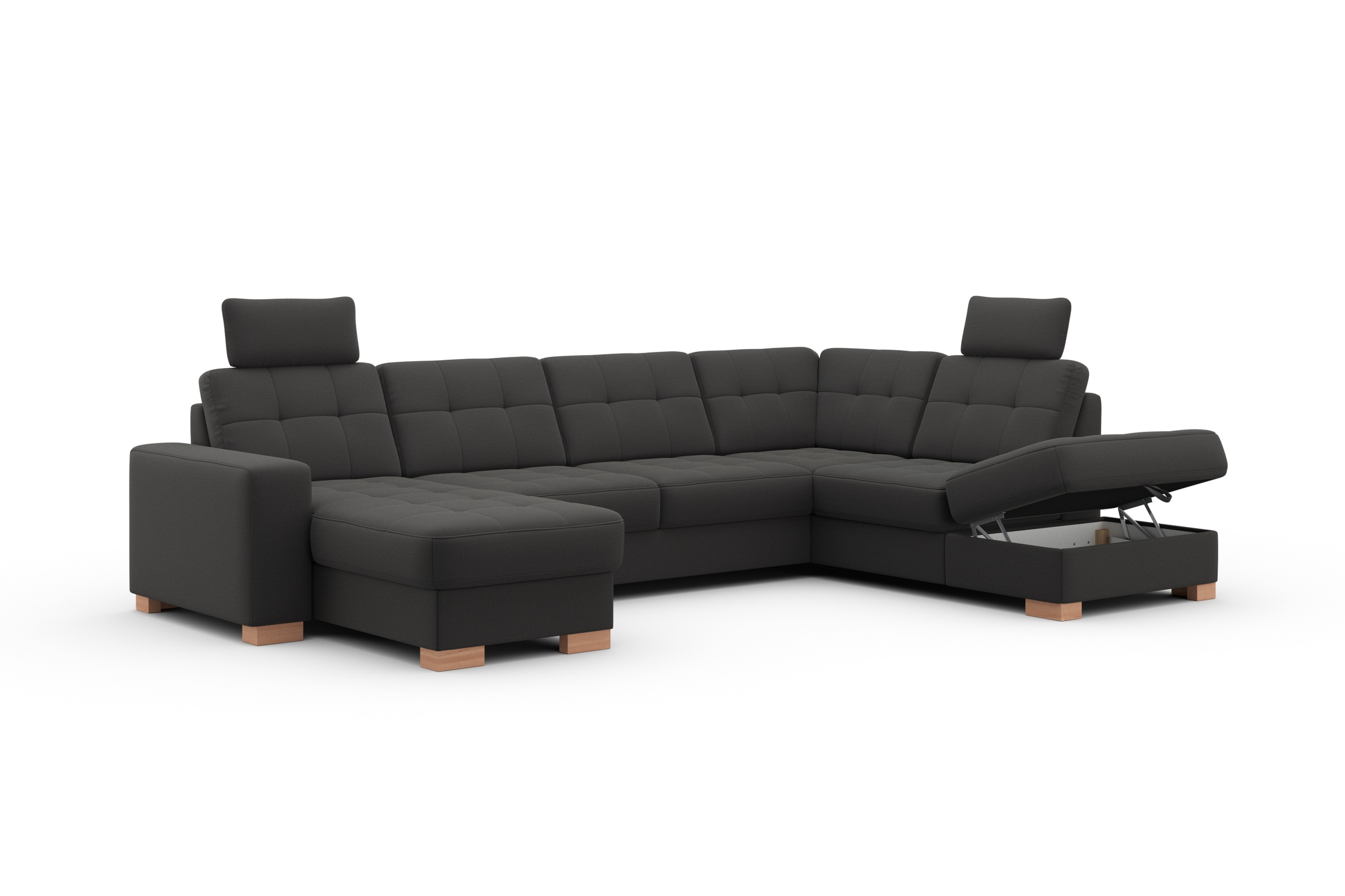 sit&more Wohnlandschaft »Quincy U-Form«, wahlweise mit Bettfunktion und Bettkasten