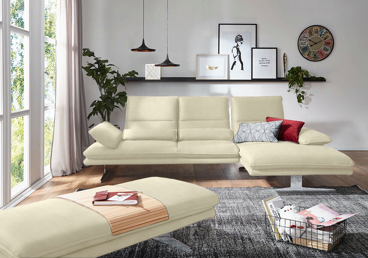 W.SCHILLIG Ecksofa »broadway, Designsofa mit tollem Sitzkomfort, L-Form«, S günstig online kaufen