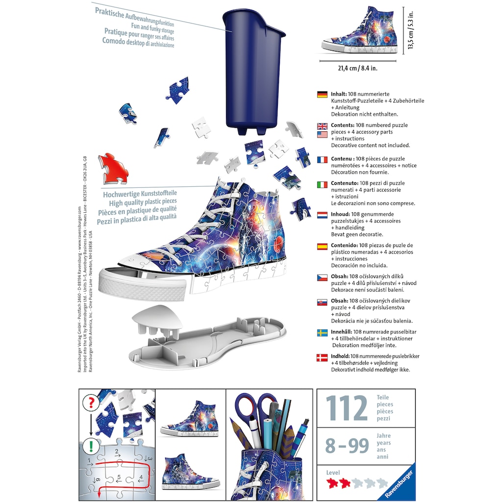 Ravensburger 3D-Puzzle »Sneaker - Astronauten im Weltall«