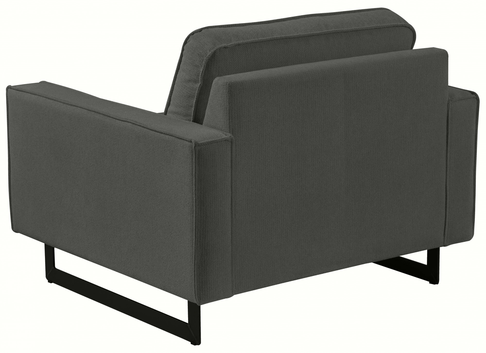 Places of Style Loveseat »Pinto 105 cm, Cord, Chenille, Lederoptik«, mit Keder, Metallfüßen und auch in Cord Bezug erhältlich