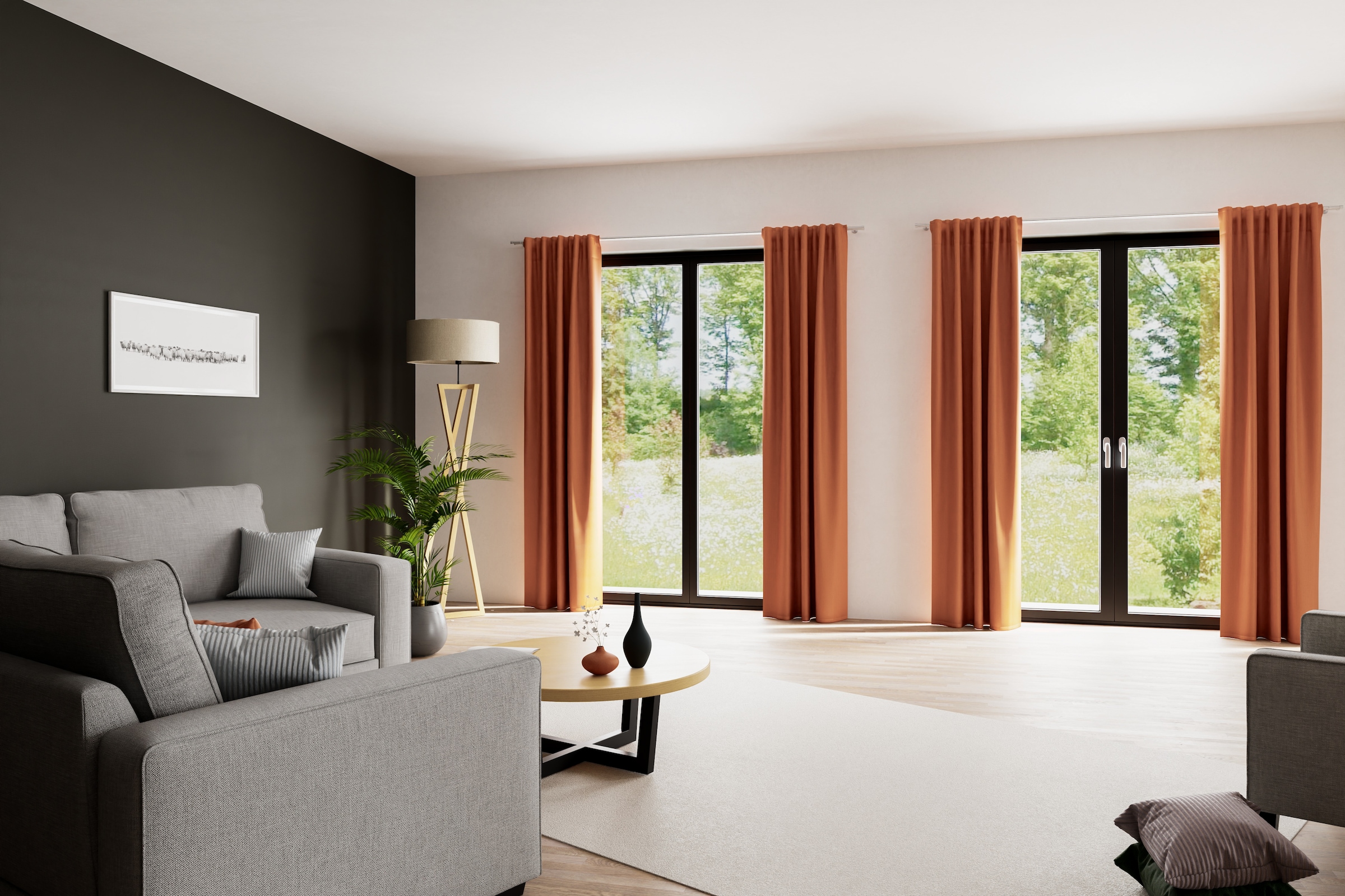 HOMING Vorhang »Galdin«, (1 St.), Verdunklungsvorhang, blickdicht, Thermo, Energiesparend