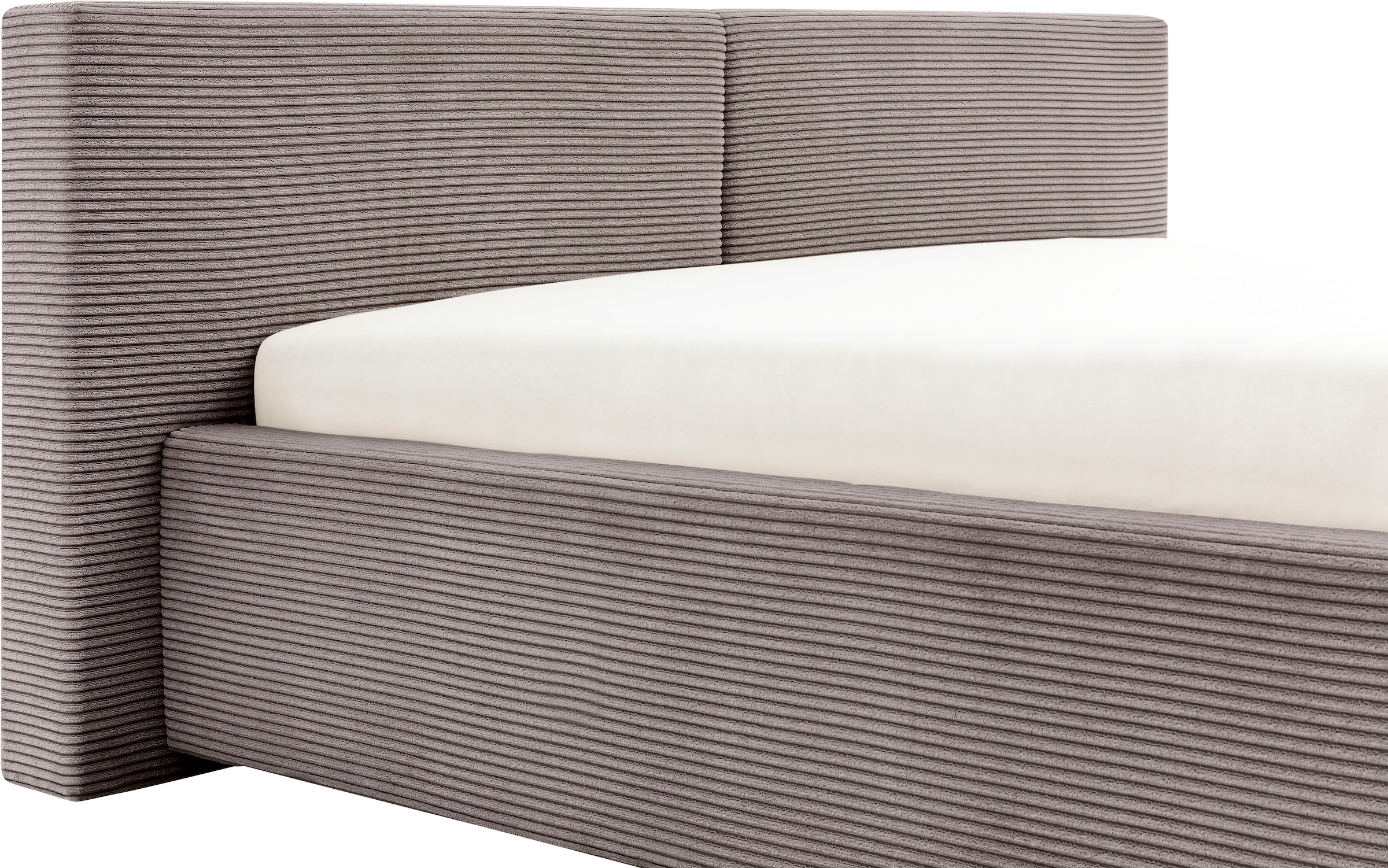 meise.möbel Polsterbett »Cube wahlweise mit Matratze und Bettkasten«, extra flaches Kopfteil, erhältlich in den Breiten 140cm, 160cm & 180cm