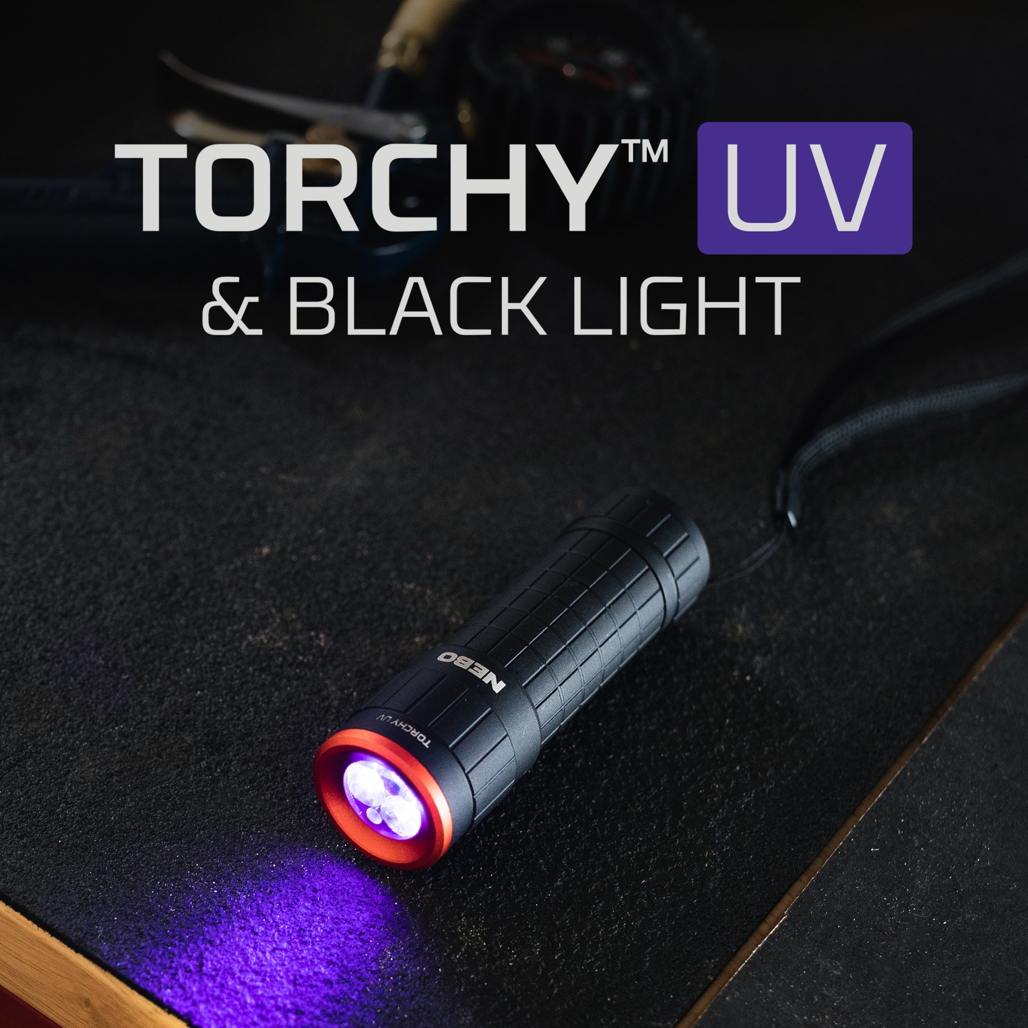 NEBO LED Taschenlampe »Nebo TORCHY UV Schwarz Licht« Set, Taschenlampe inkl. Batterien, 4 Stk. tlg. UV Licht mit 365nm und 395nm