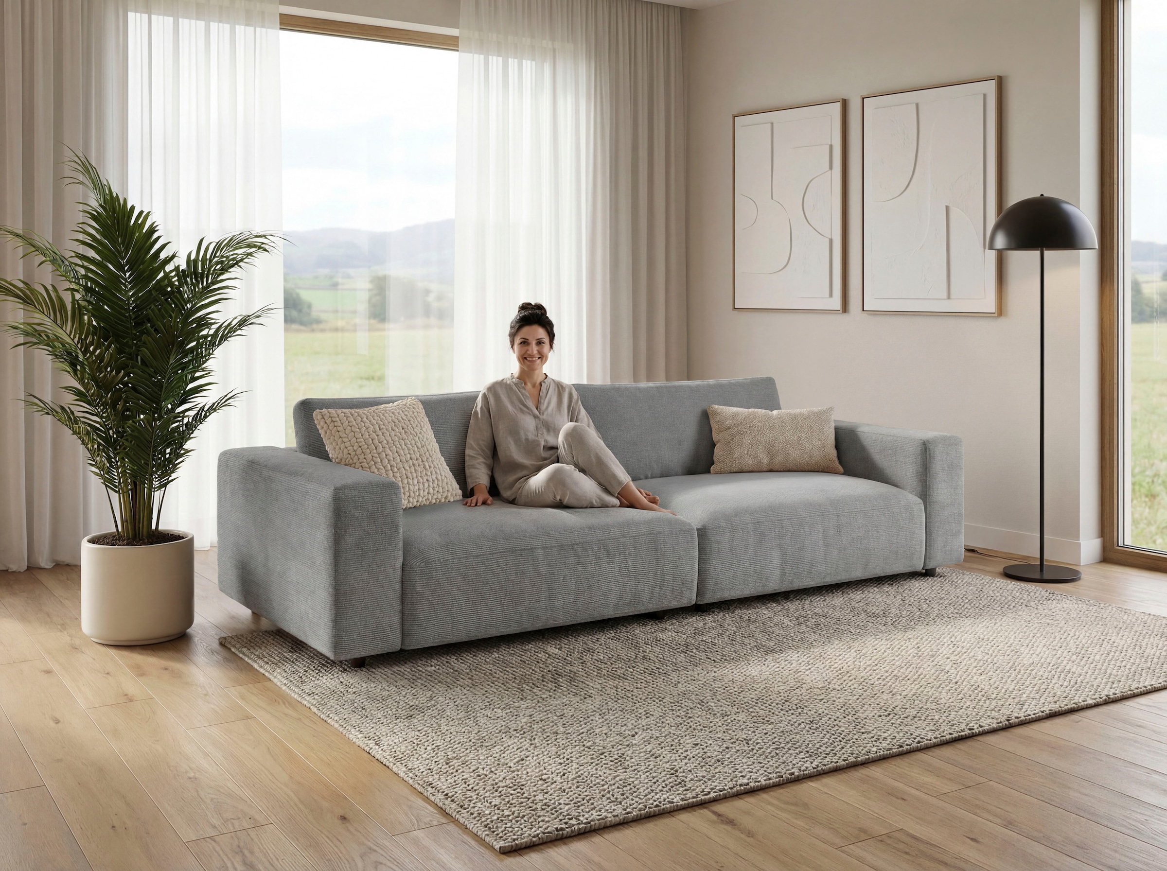 Musterring Big-Sofa »MR Lucia, puristischer Luxus von Musterring« Erstklassige Kammerkissen, weiche Polsterung & zeitloser Look