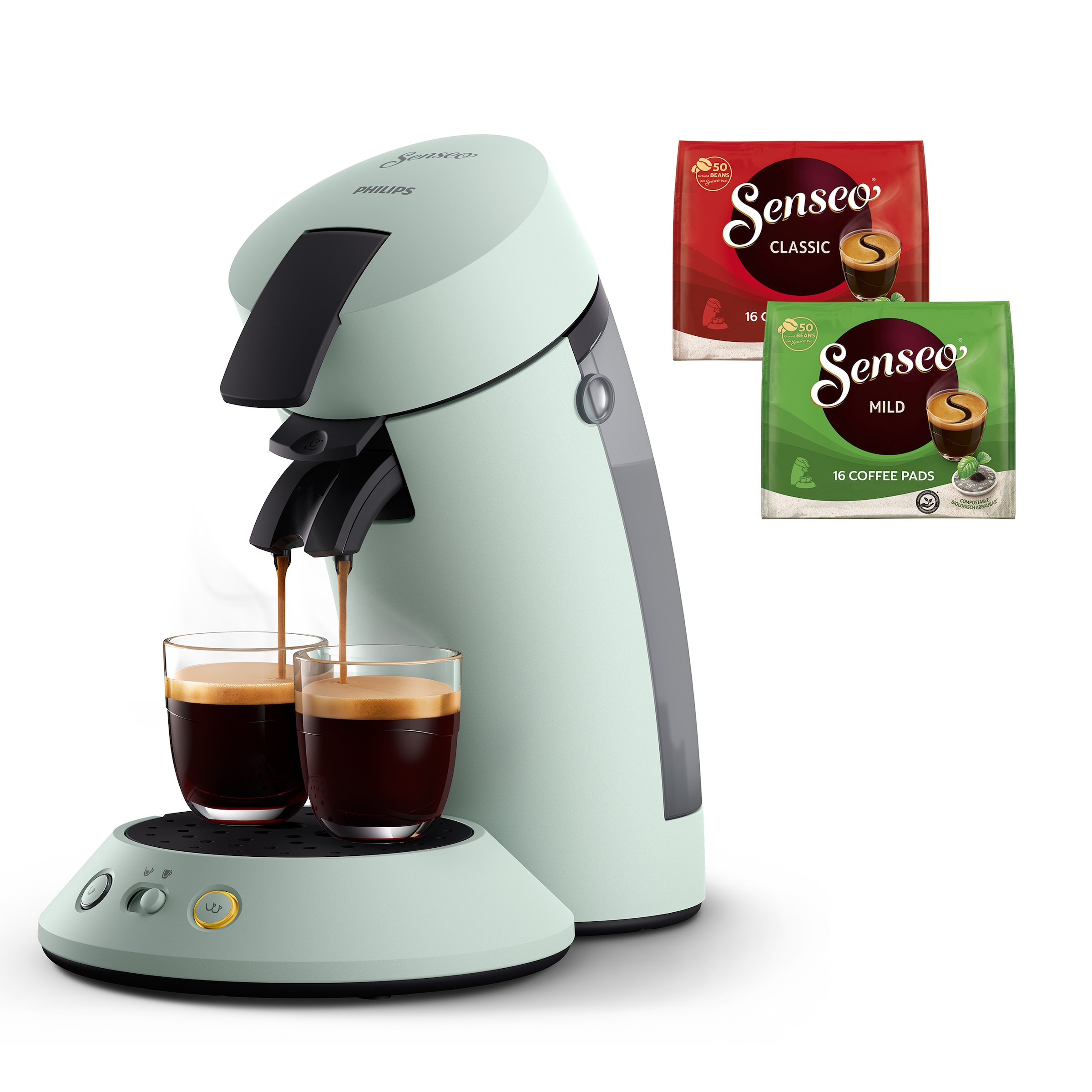 Philips Senseo Kaffeepadmaschine »Original Plus CSA210/20, mit zwei Kaffee- günstig online kaufen