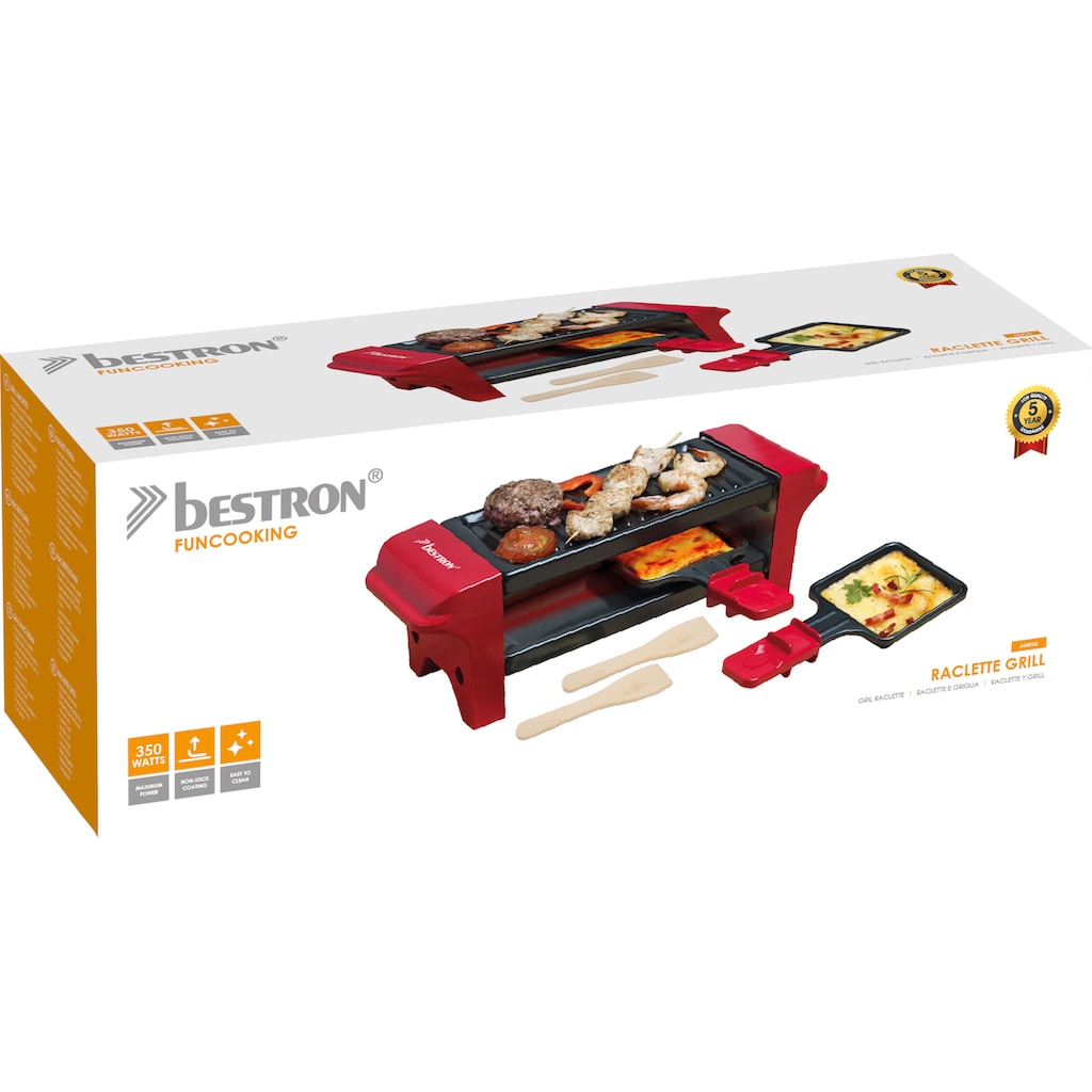 bestron Raclette »AGR102«, 2 St. Raclettepfännchen, 350 W