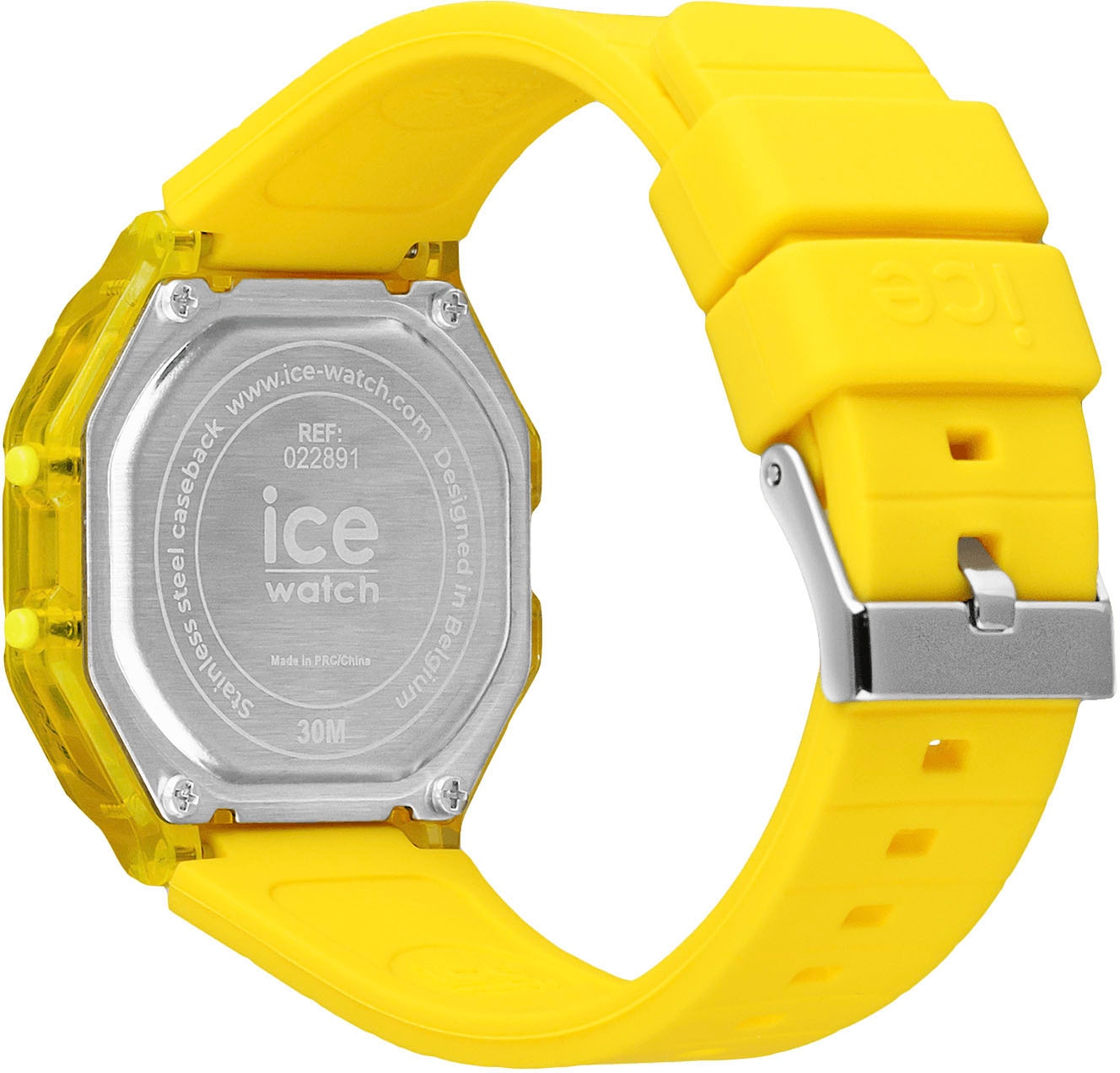 ice-watch Chronograph »ICE digit retro - Clear - Small«, Armbanduhr, Quarzuhr, Damenuhr, Silikonarmband, Datum, digital