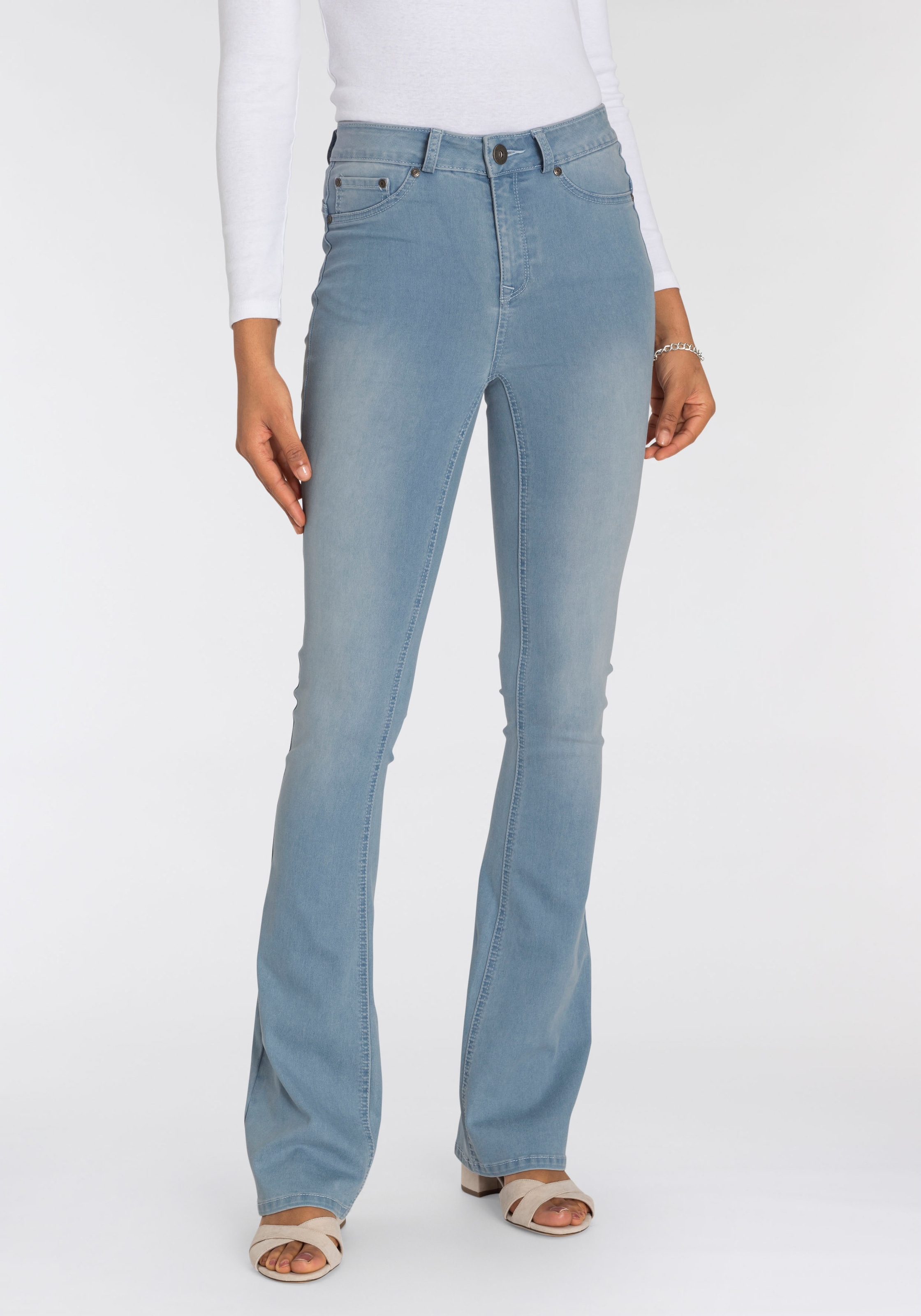 Arizona Bootcut-Jeans »Ultra Stretch«, High im Online-Shop mit kaufen Shapingnähten Waist