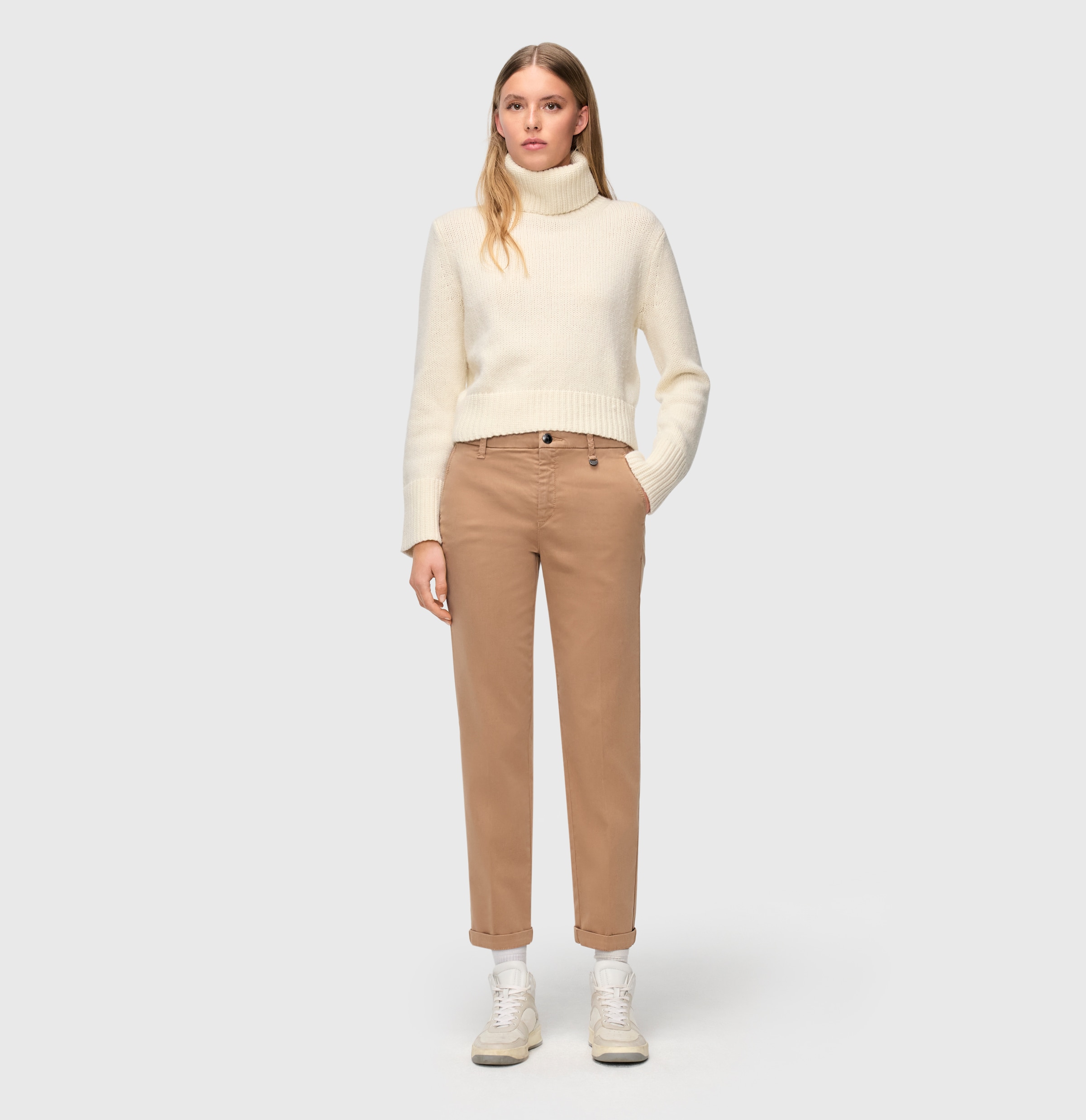 MAC Chinohose »CHINO turn up«  mit dezentem Glanz, elegant und sportiv zugleich