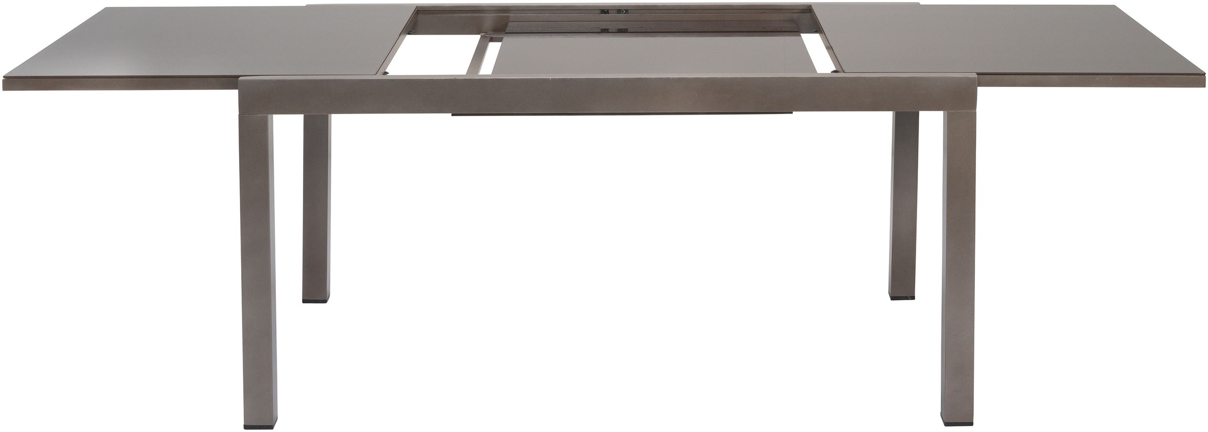 MERXX Garten-Essgruppe »»Tinetto«« Set, braunes Gestell in Metalloptik, braune Glasplatte, 9 Stk. tlg. Rückenlehne 5-fach verstellbar