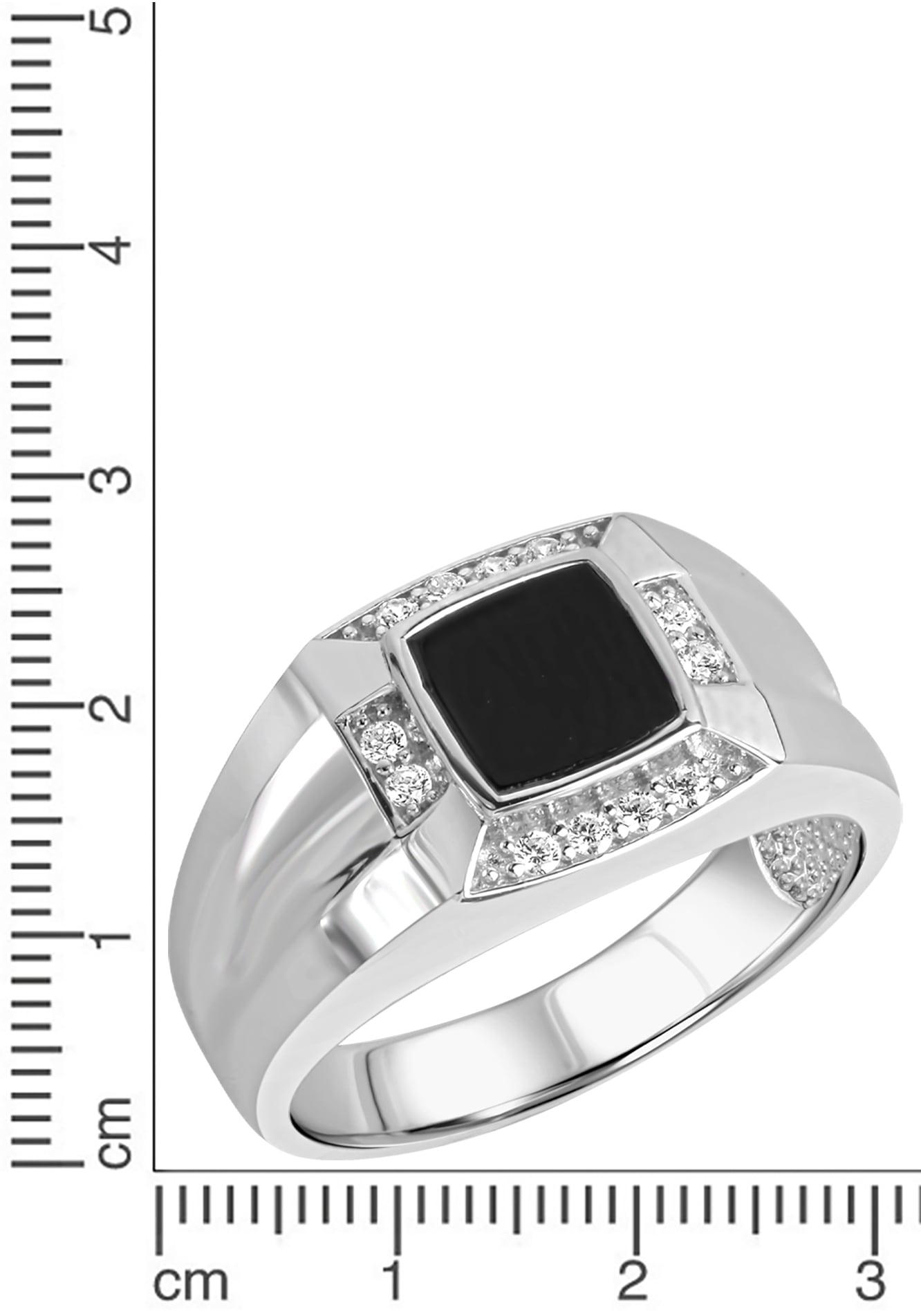Firetti Fingerring »Schmuck Geschenk Silber 925 Silberring Herrenring«, mit Achat, Zirkonia (synth.)