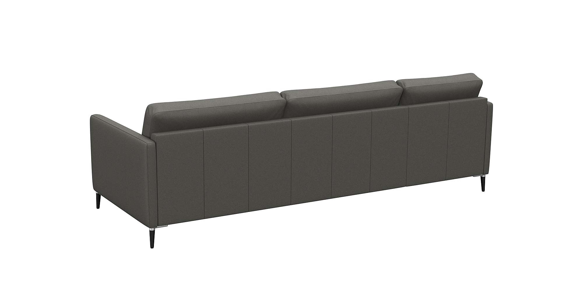 FLEXLUX Ecksofa »Fiore, L-Form«, schmale Armlehnen, Kaltschaum, Füße Alu+schwarz