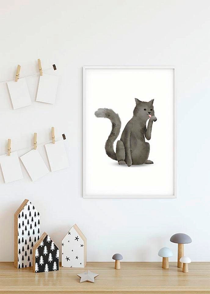 Komar Bild »Cute Animal Cat«, Tiere, (1 St.), Wandbild zur Dekoration - ohne Rahmen