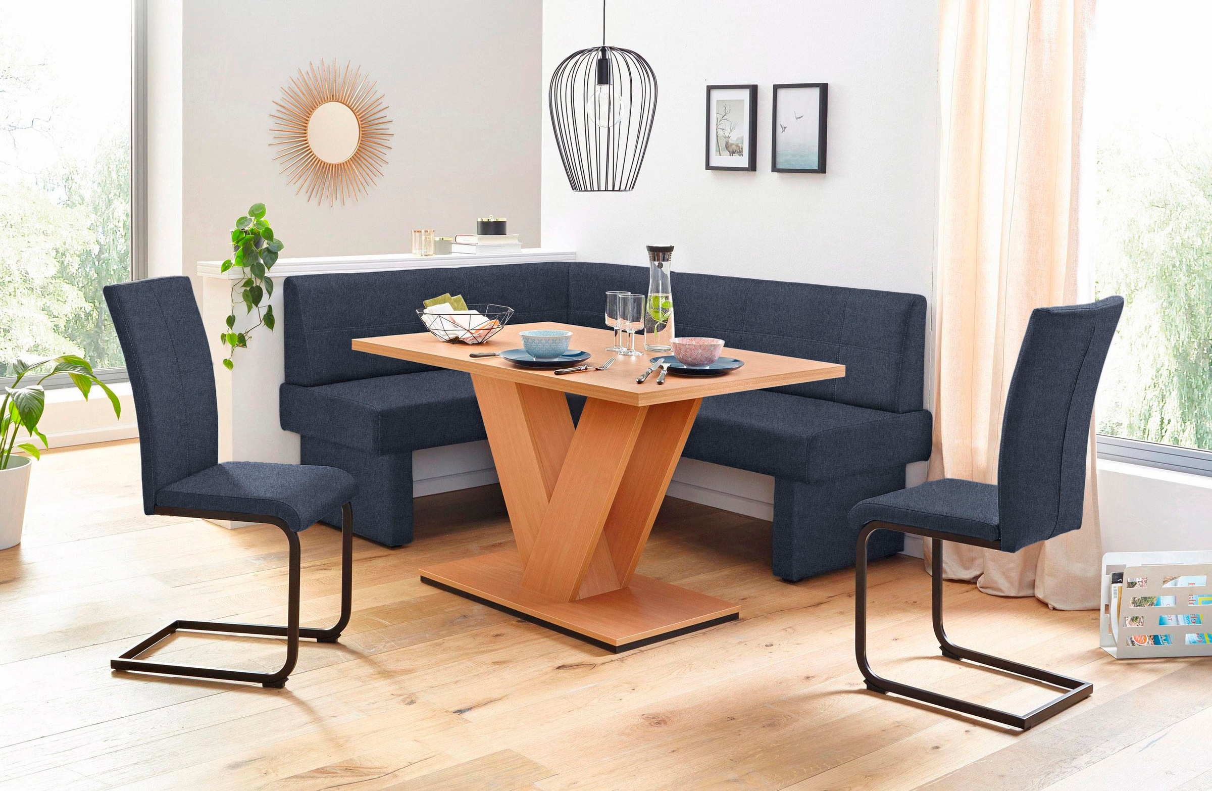 Home affaire Freischwinger »Nils«, (Set), 2 St., Strukturstoff-Feinstruktur günstig online kaufen