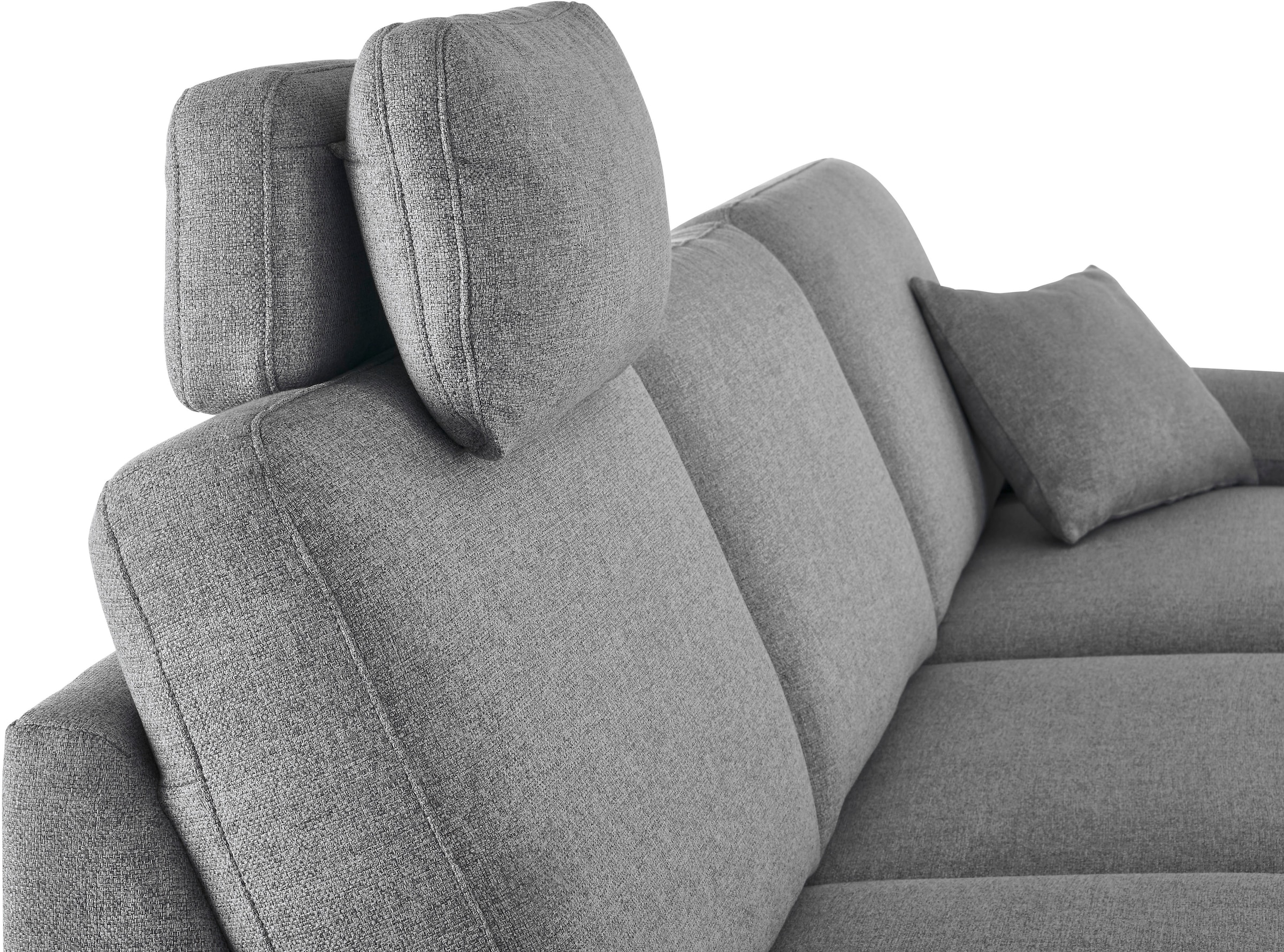 3C Candy Ecksofa »Mainau L-Form«, Relaxfunktion im 1,5-Sitzer, motorische Schlaffunktion in Longchair