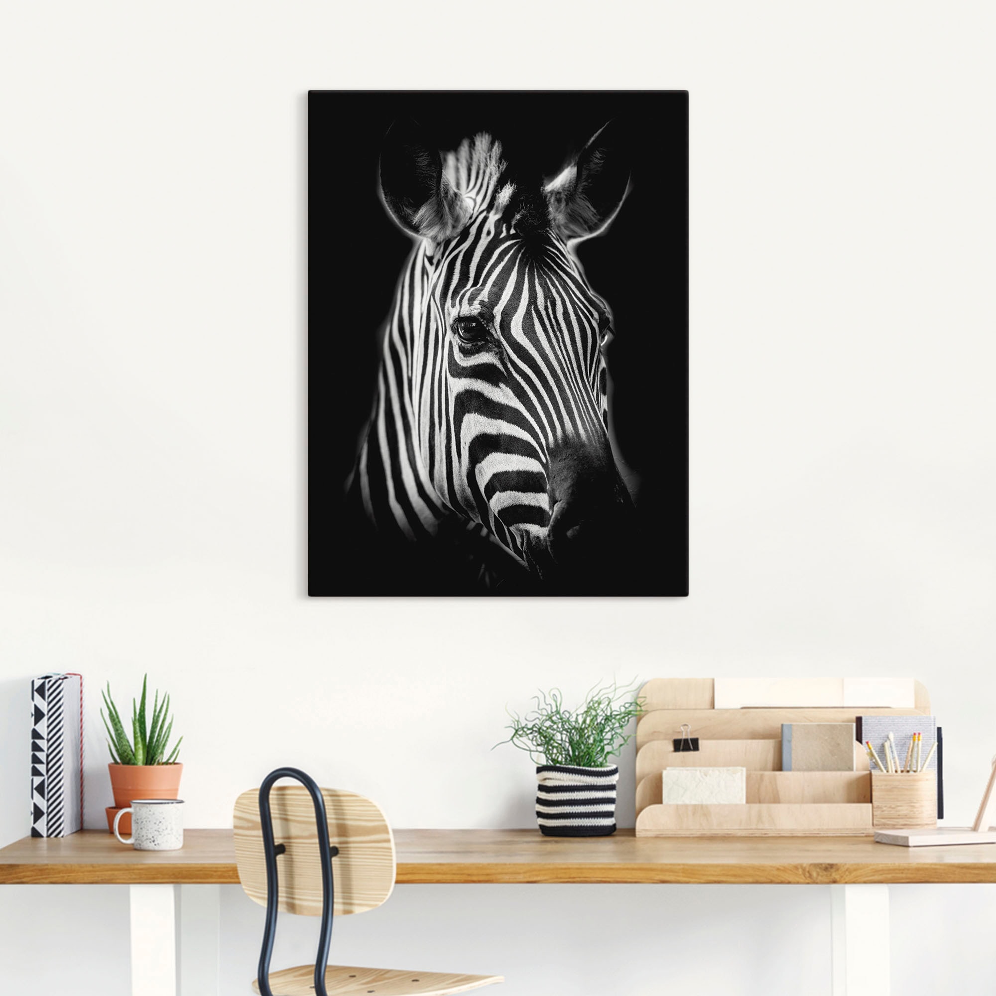 Artland Wandbild »Zebra«, Zebra Bilder, (1 St.), als Alubild, Outdoorbild, Leinwandbild, Poster, Wandaufkleber