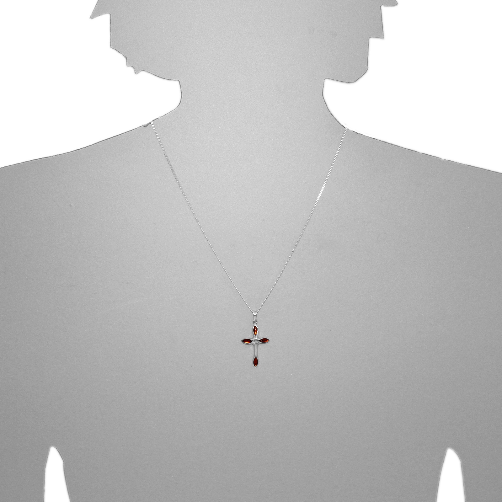 OSTSEE-SCHMUCK Kettenanhänger »Ostsee-Schmuck Anhänger Kreuz 30 x 19 mm« 1 Stk. tlg.