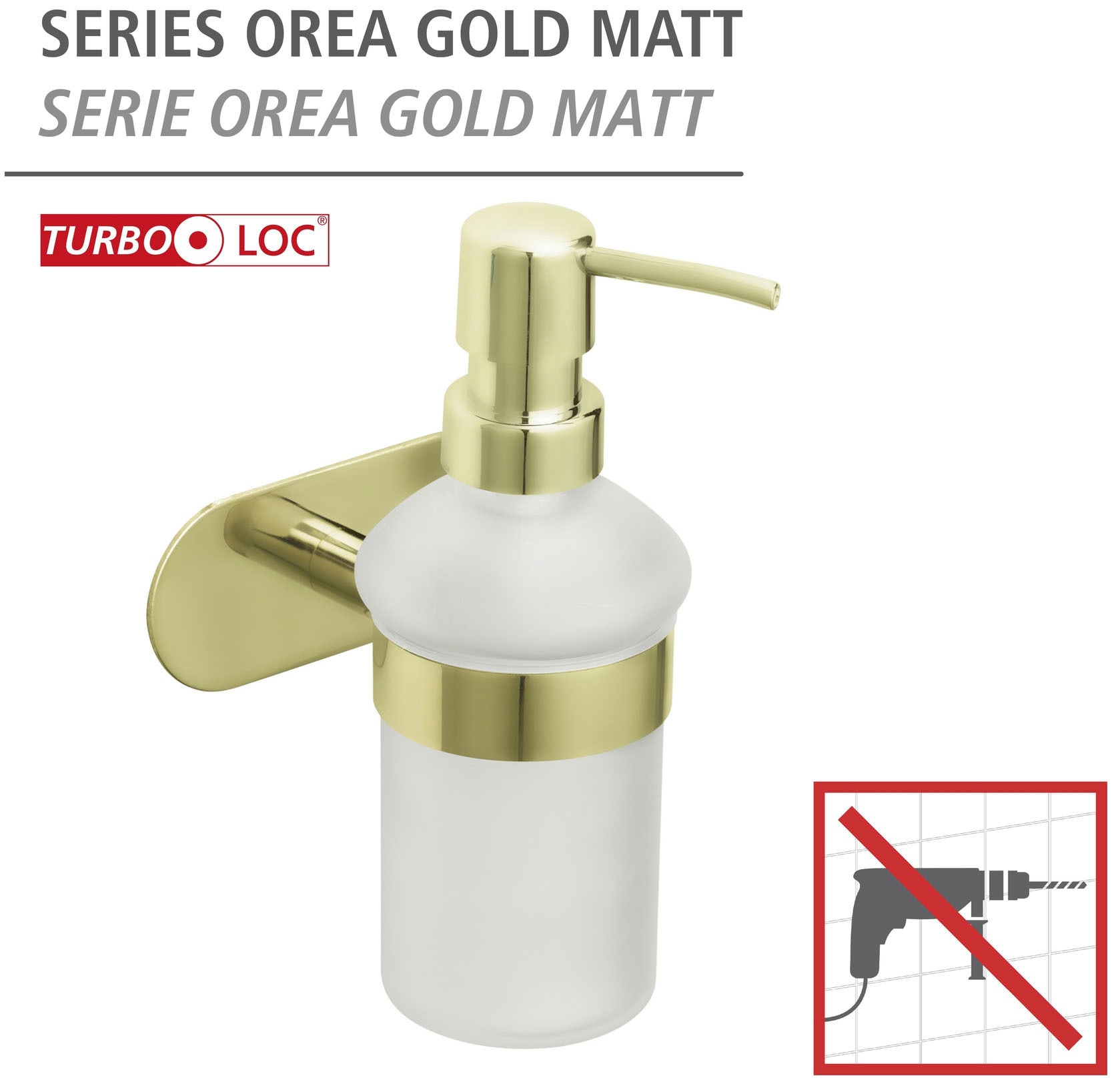 WENKO Seifenspender »Turbo-Loc® Orea«, Halter aus Edelstahl