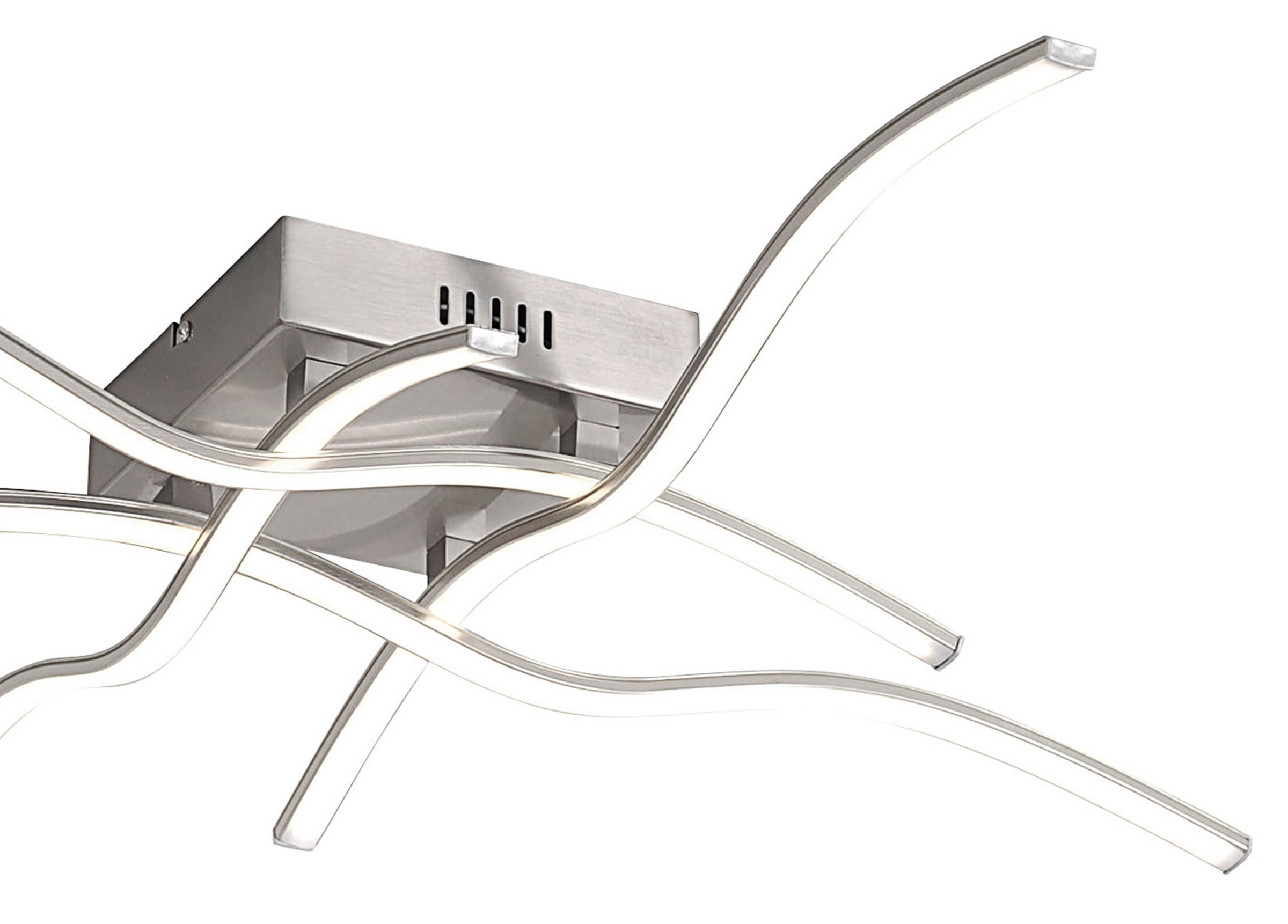 JUST LIGHT Deckenleuchte »WAVE«, 4 flammig, Leuchtmittel LED-Board   LED fe günstig online kaufen