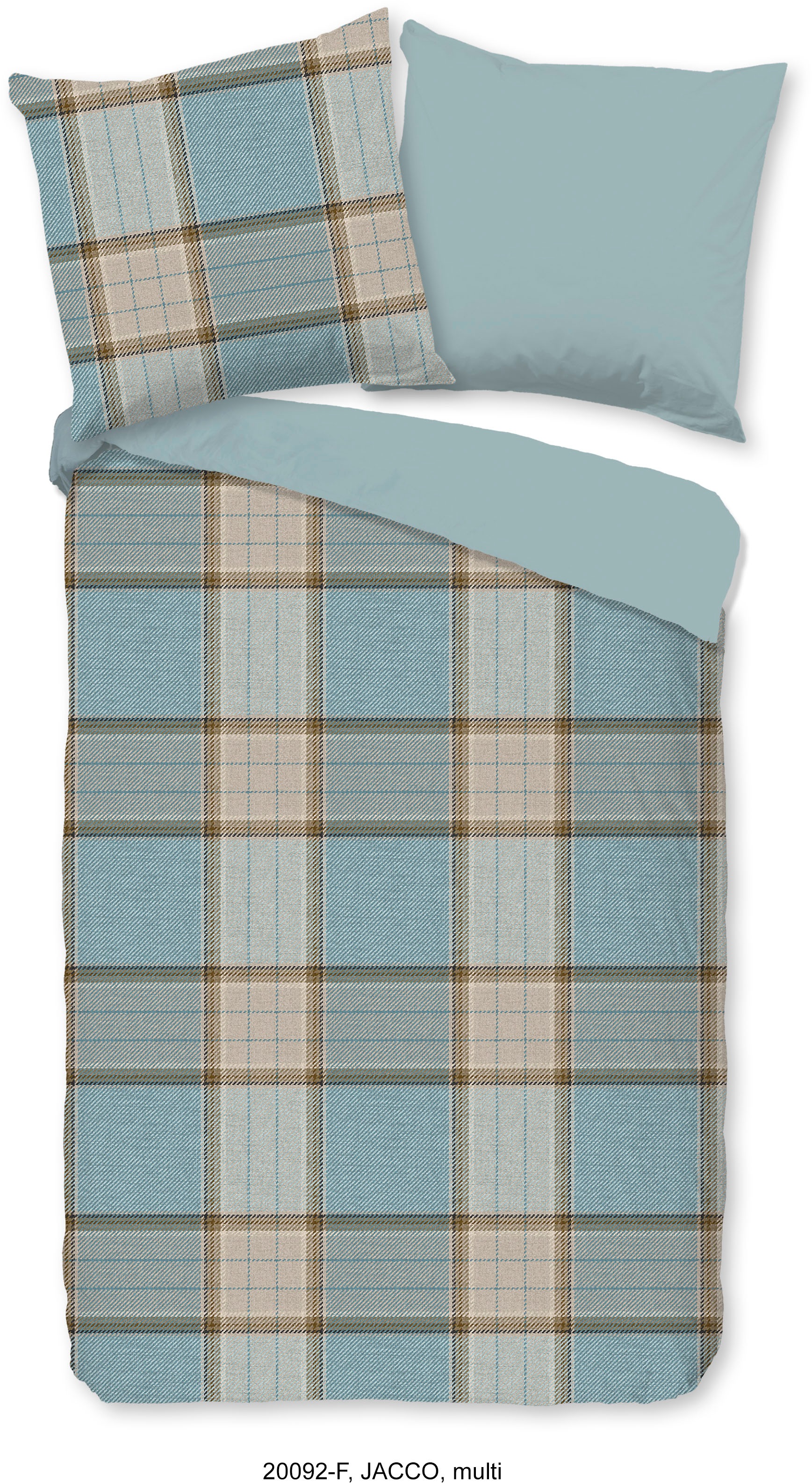 good morning Wendebettwäsche »Jaccos«, Biber, 135x200, Winter, Warm, Reißve günstig online kaufen